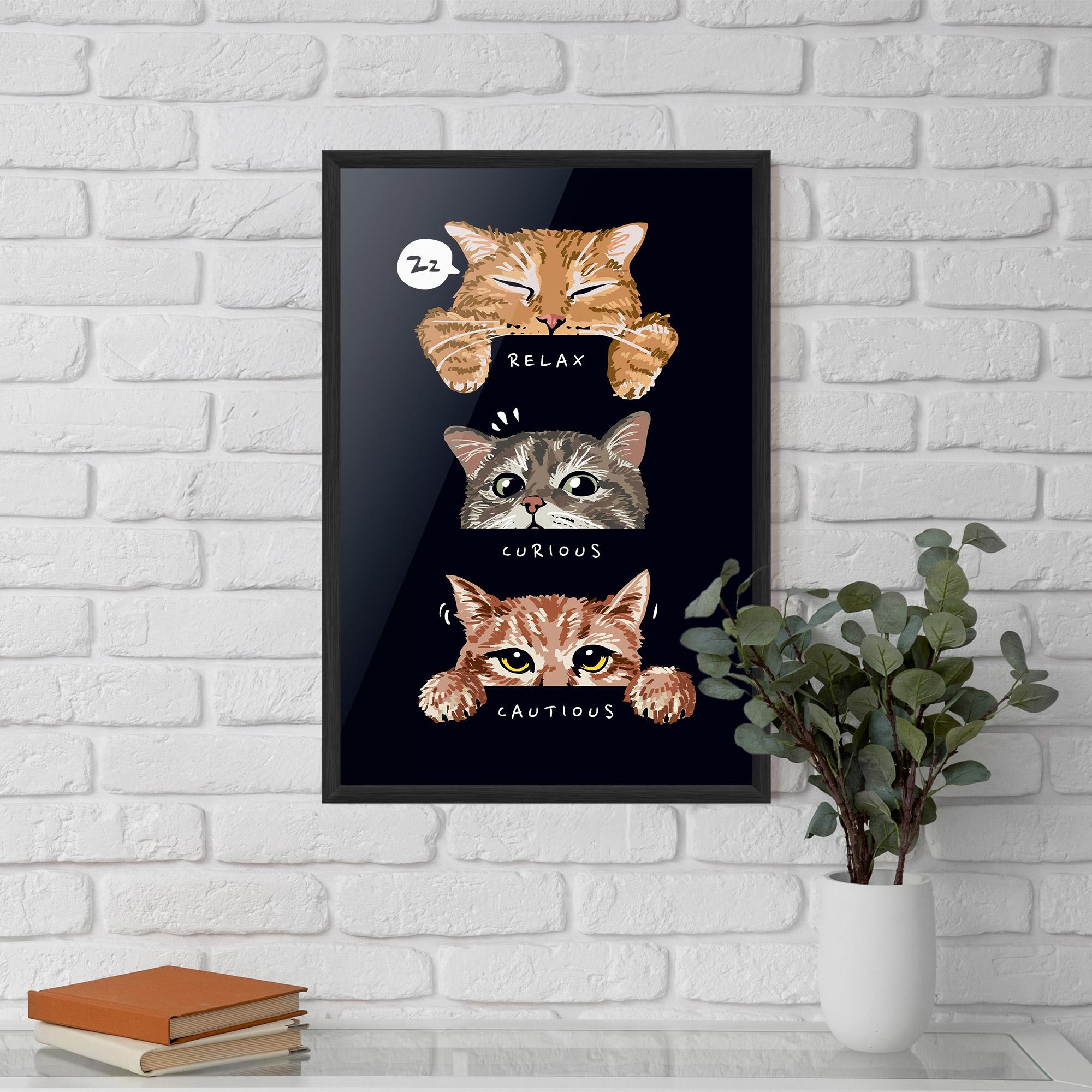 Keretezett Poszter Relax Cat mockup 5
