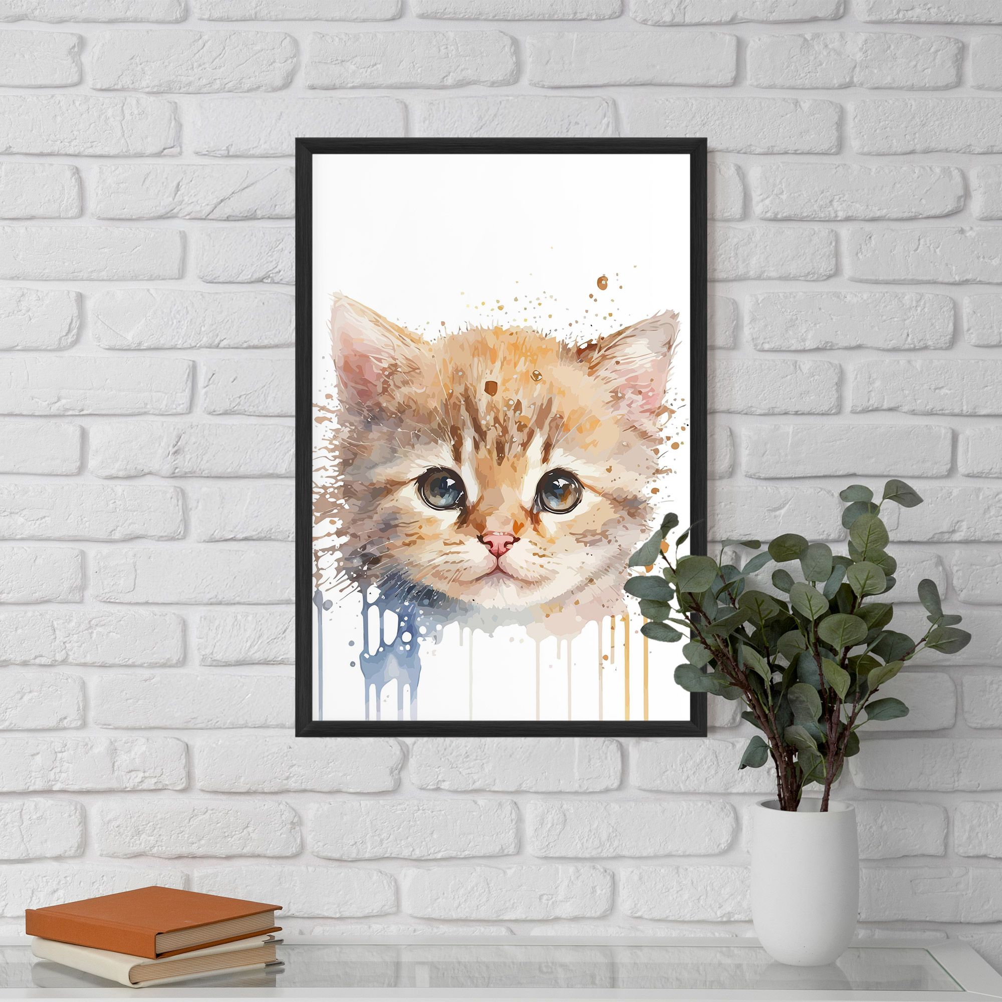 Watercolor Animal Cat mockup 5