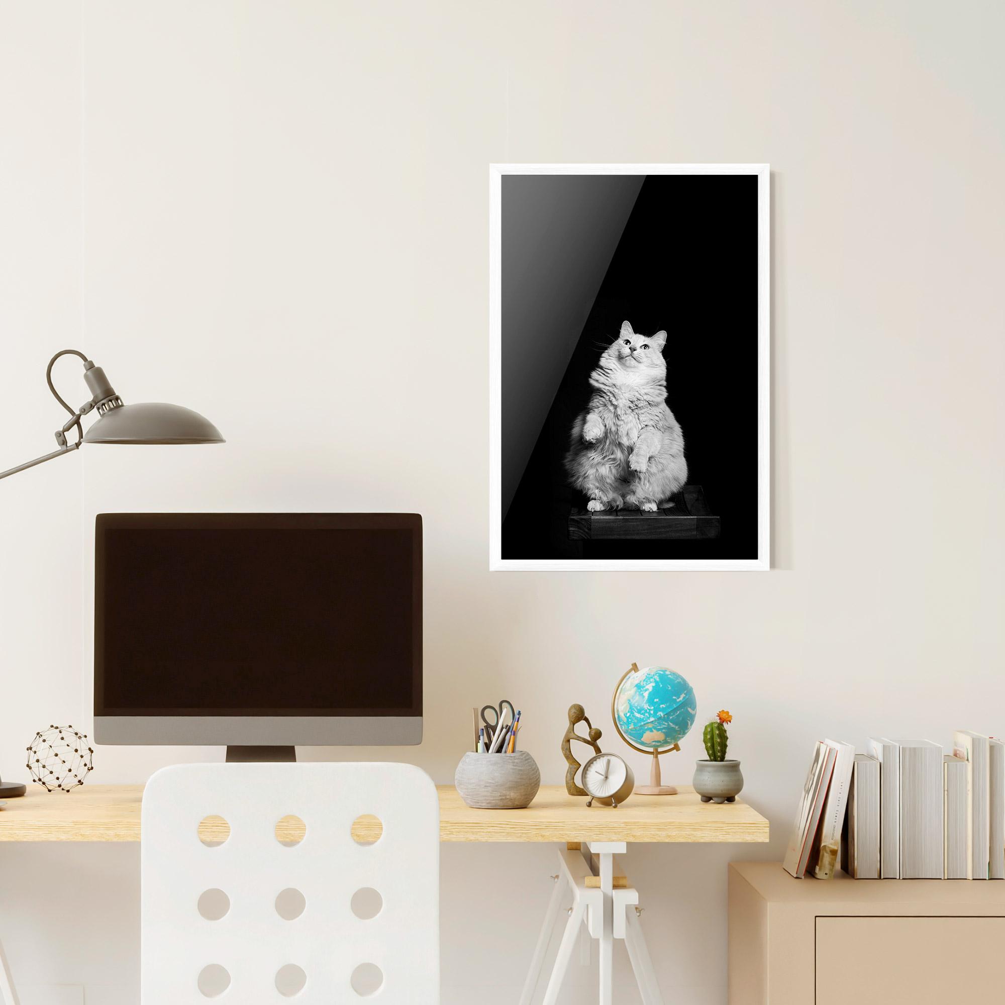 Keretezett Poszter Big Fluffy Cat mockup 6