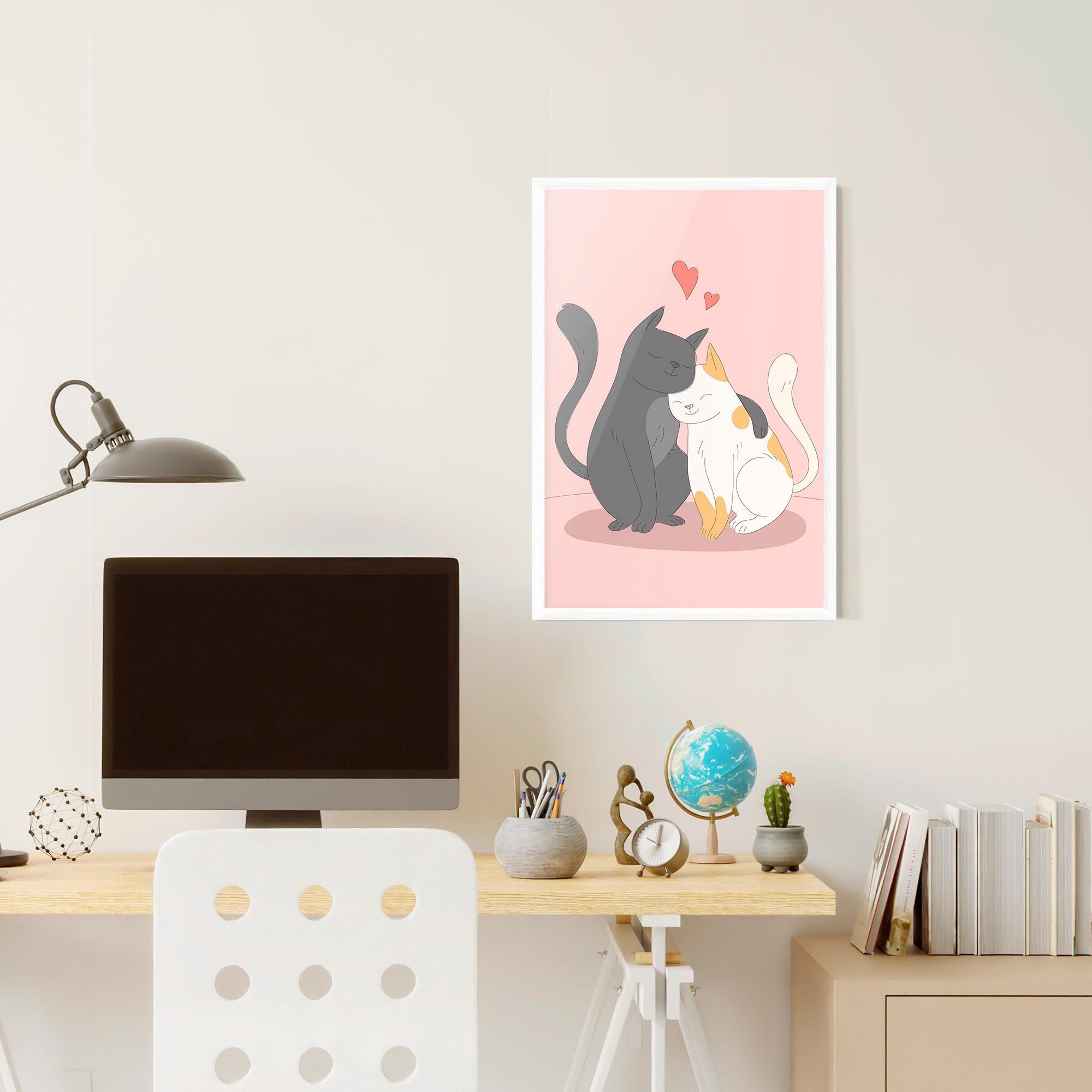 Keretezett Poszter Lover Cats mockup 6