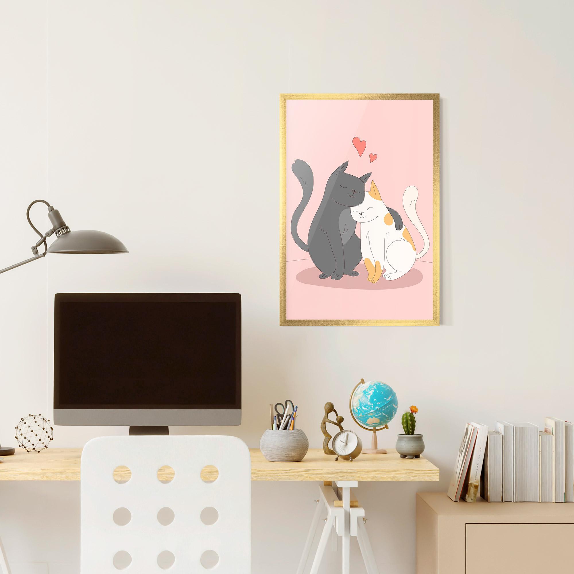 Keretezett Poszter Lover Cats mockup 6