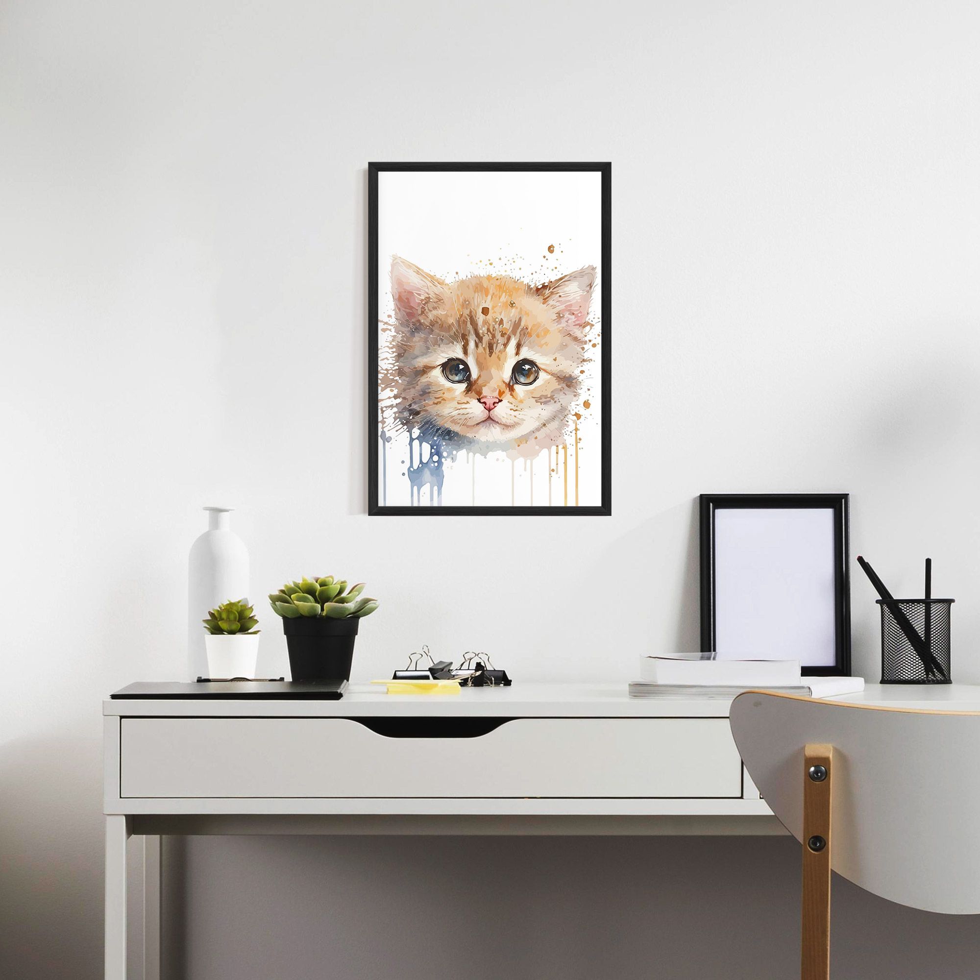 Watercolor Animal Cat mockup 7
