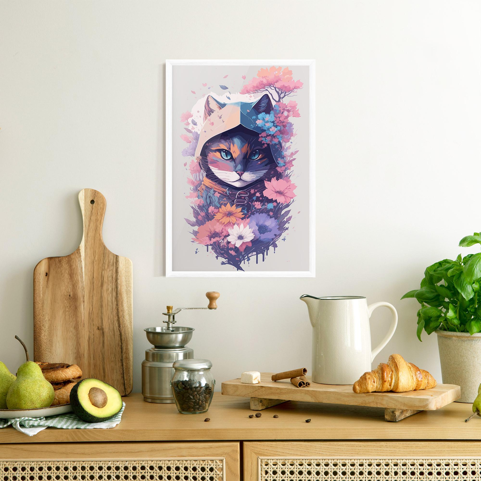 Keretezett Poszter Purple Cat mockup 8