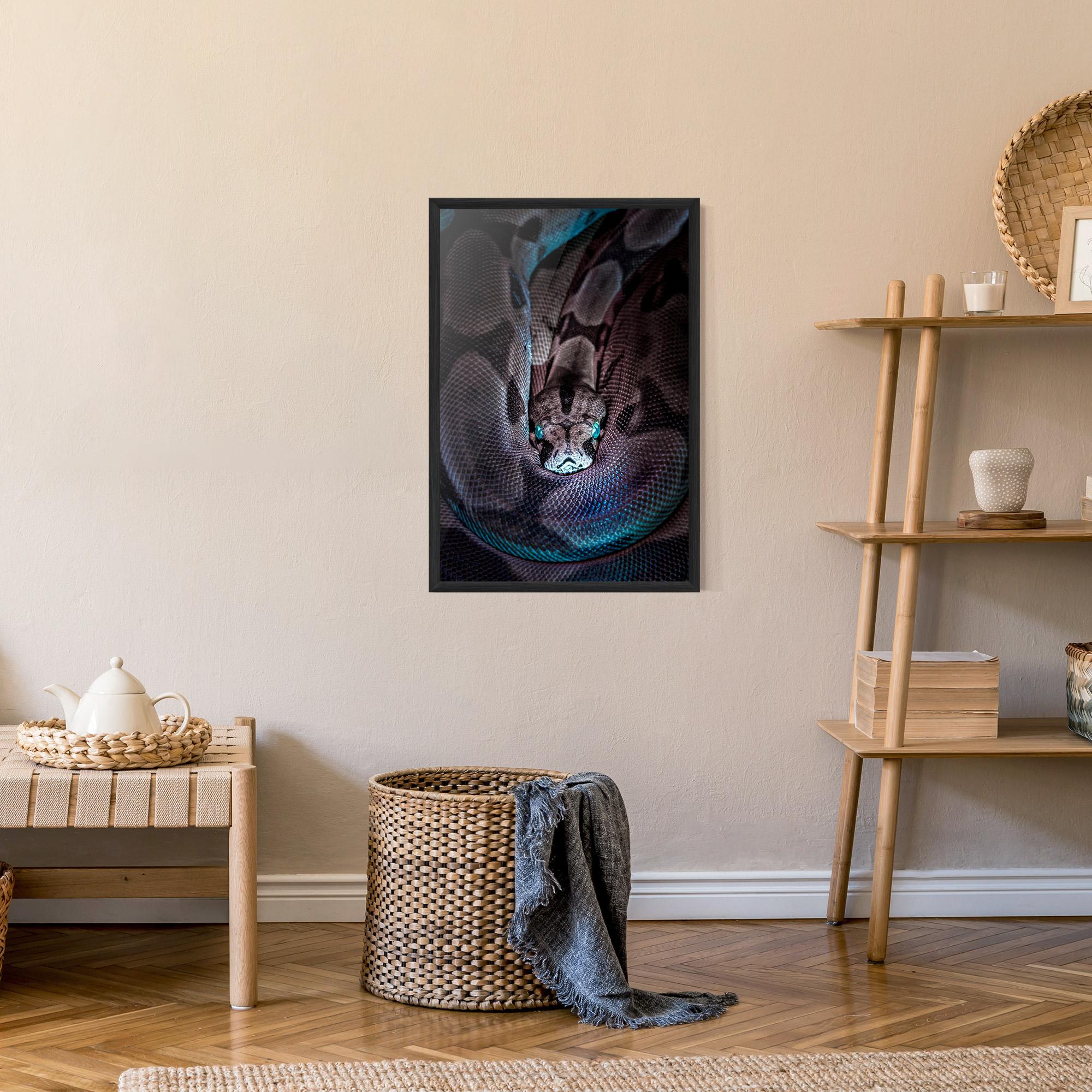 Keretezett Poszter Vibrant Snake mockup 9