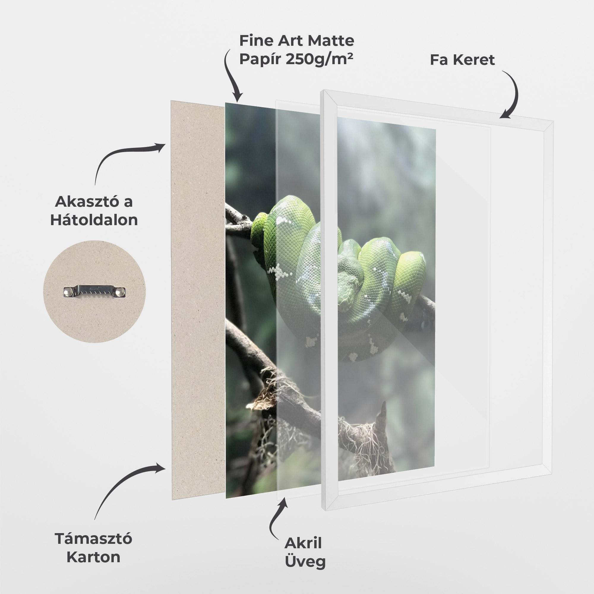 Keretezett Poszter Sleepy Snake mockup 1