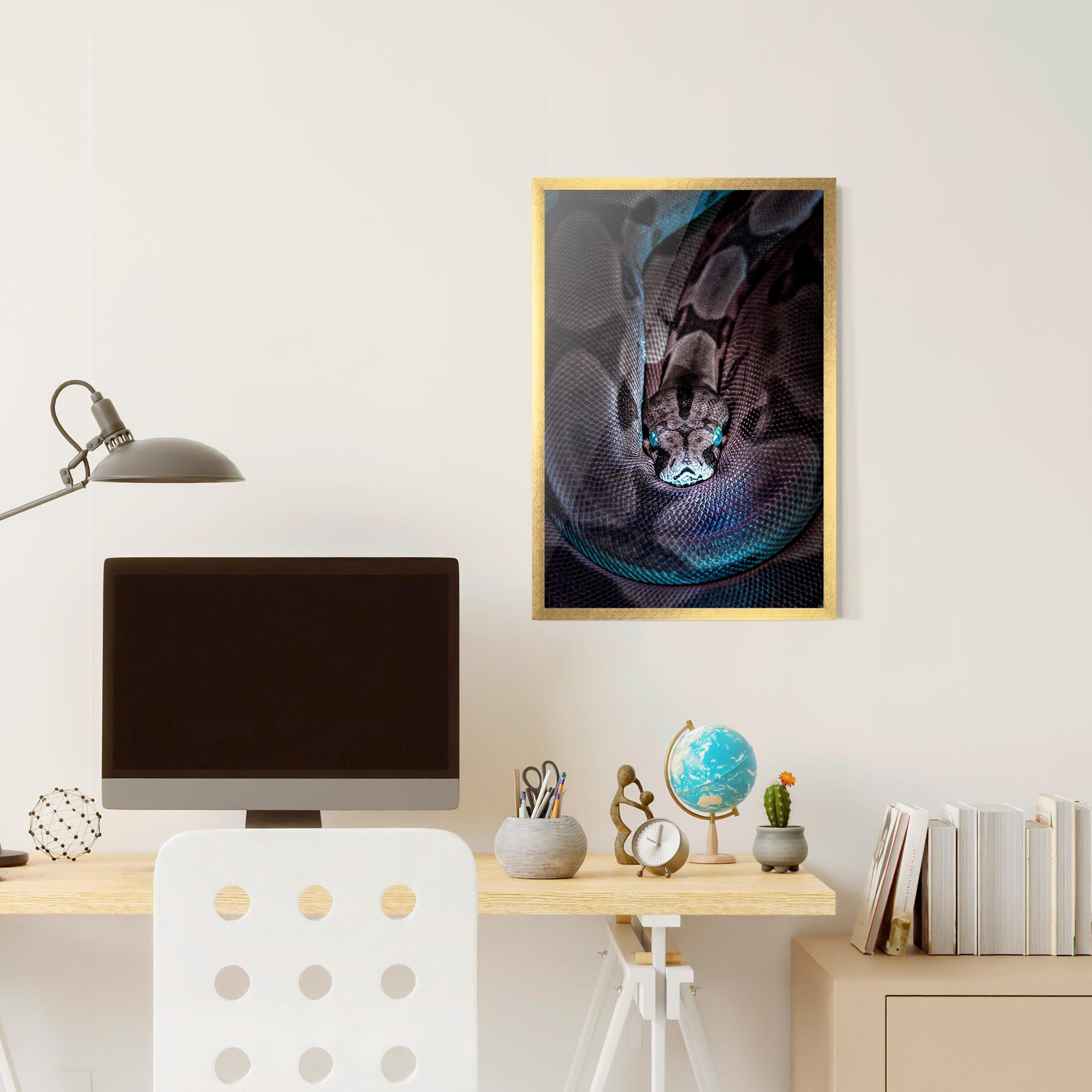 Keretezett Poszter Vibrant Snake mockup 6