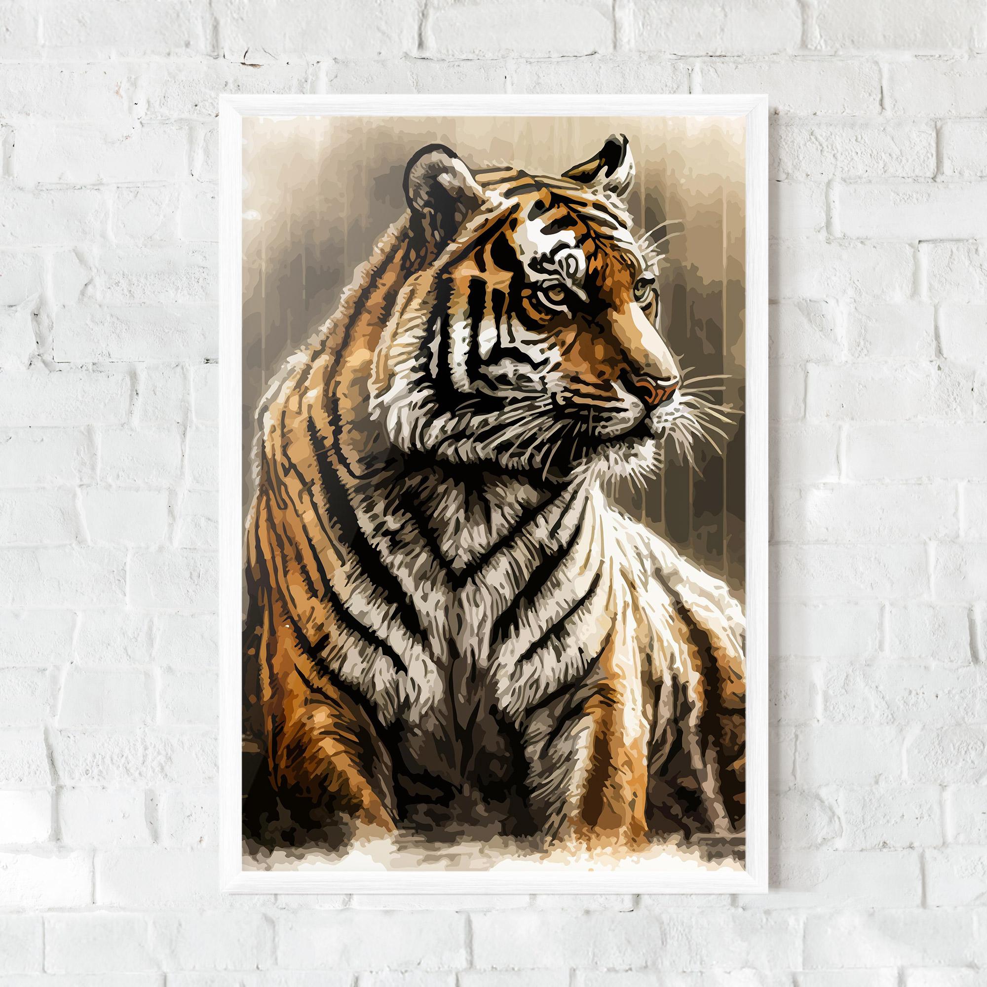 Keretezett Poszter Rain Tiger mockup 0