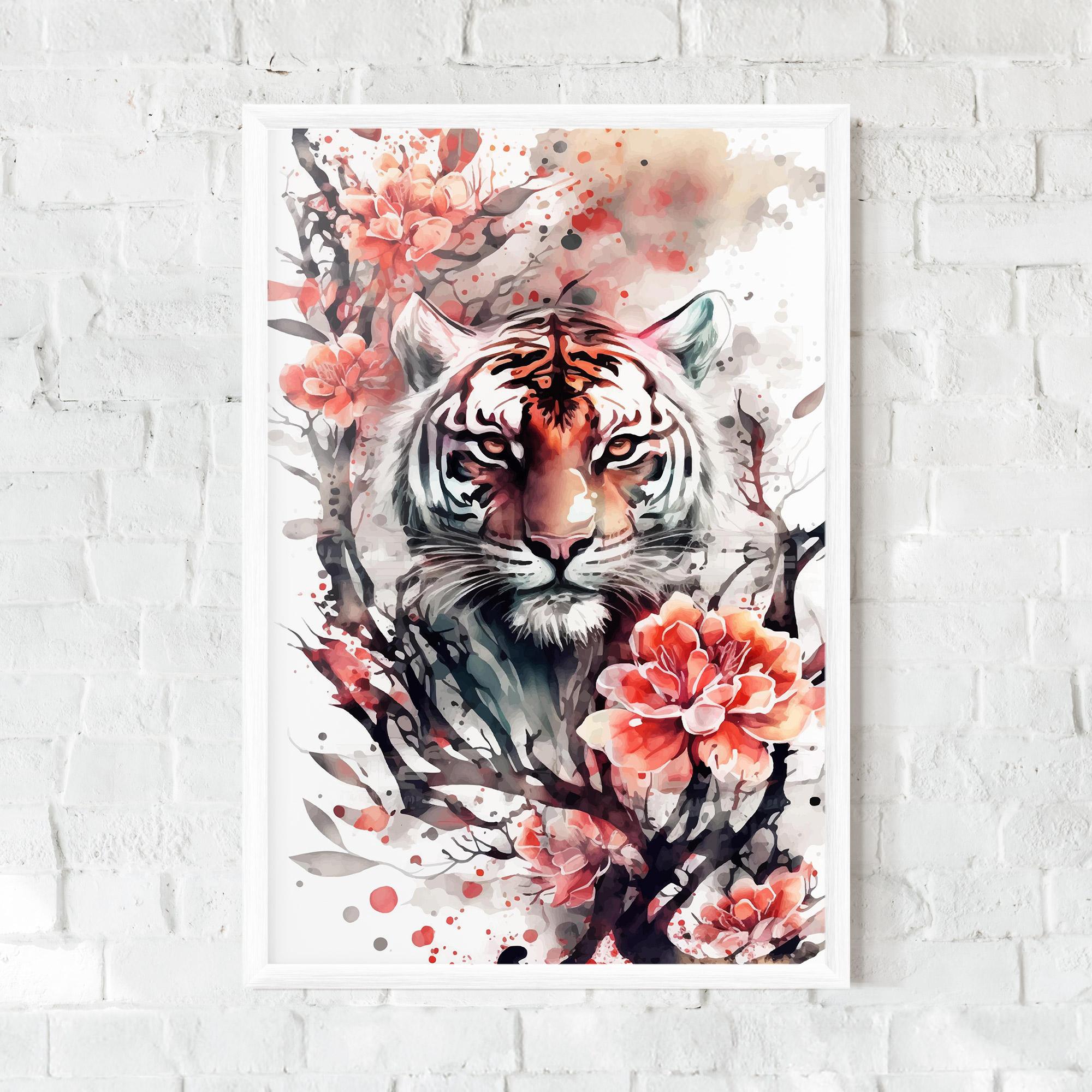 Keretezett Poszter Red Tiger mockup 0