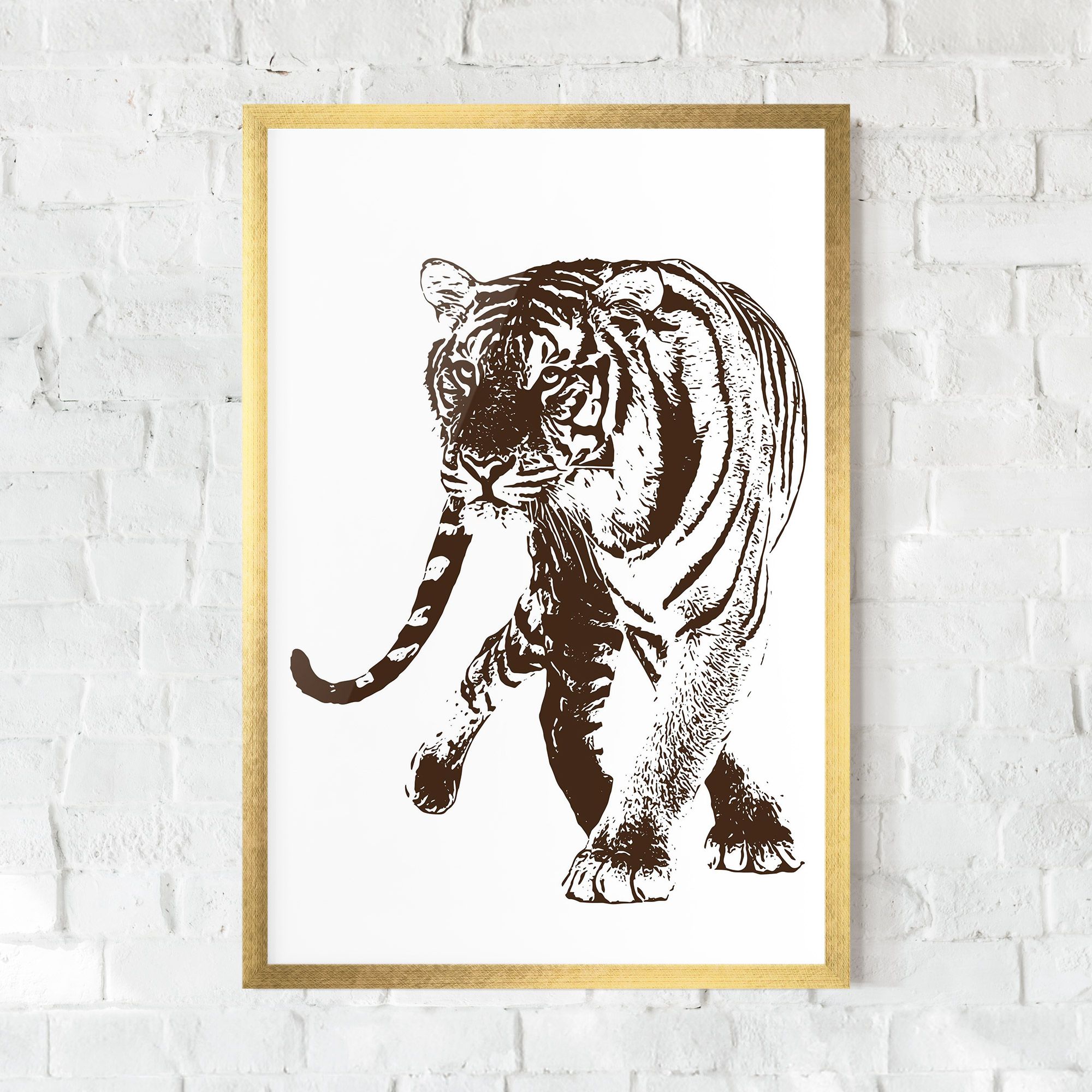 Brown Line Tiger mockup 0