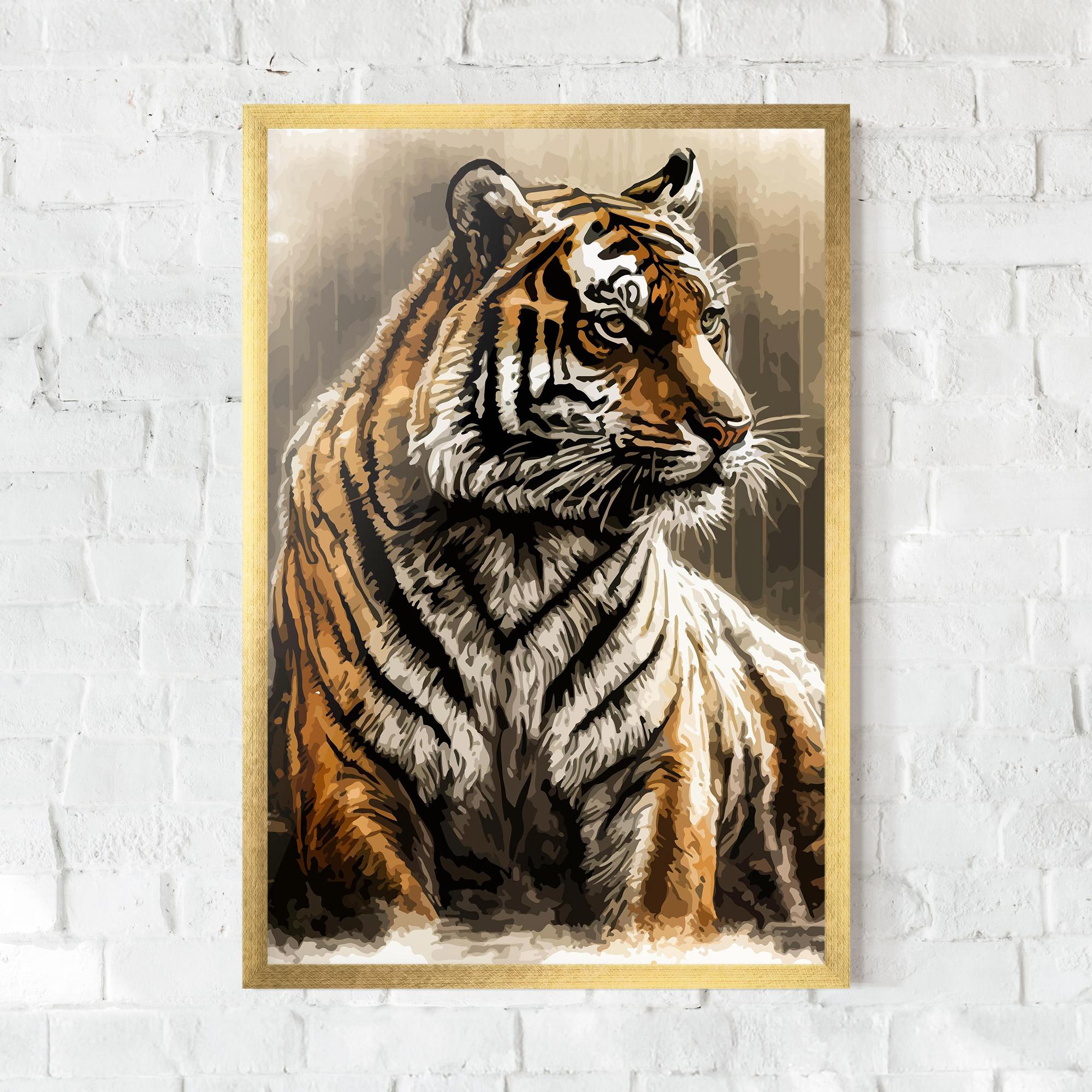 Keretezett Poszter Rain Tiger mockup 0