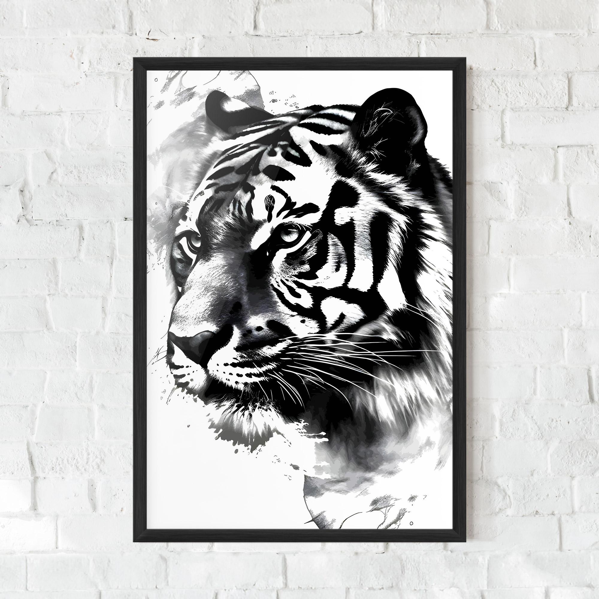 Keretezett Poszter Wonderful Tiger mockup 0