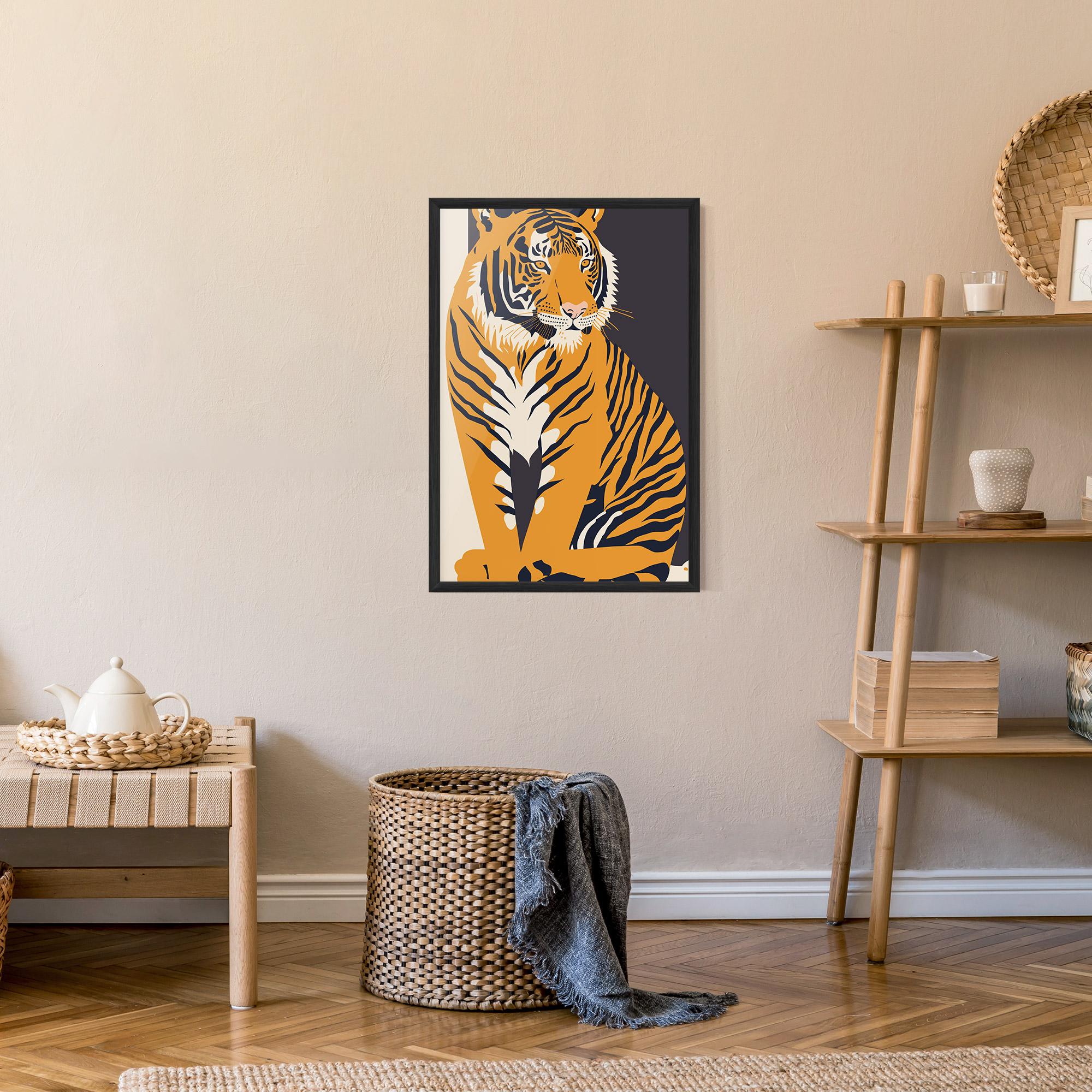Keretezett Poszter Orange Tiger mockup 9