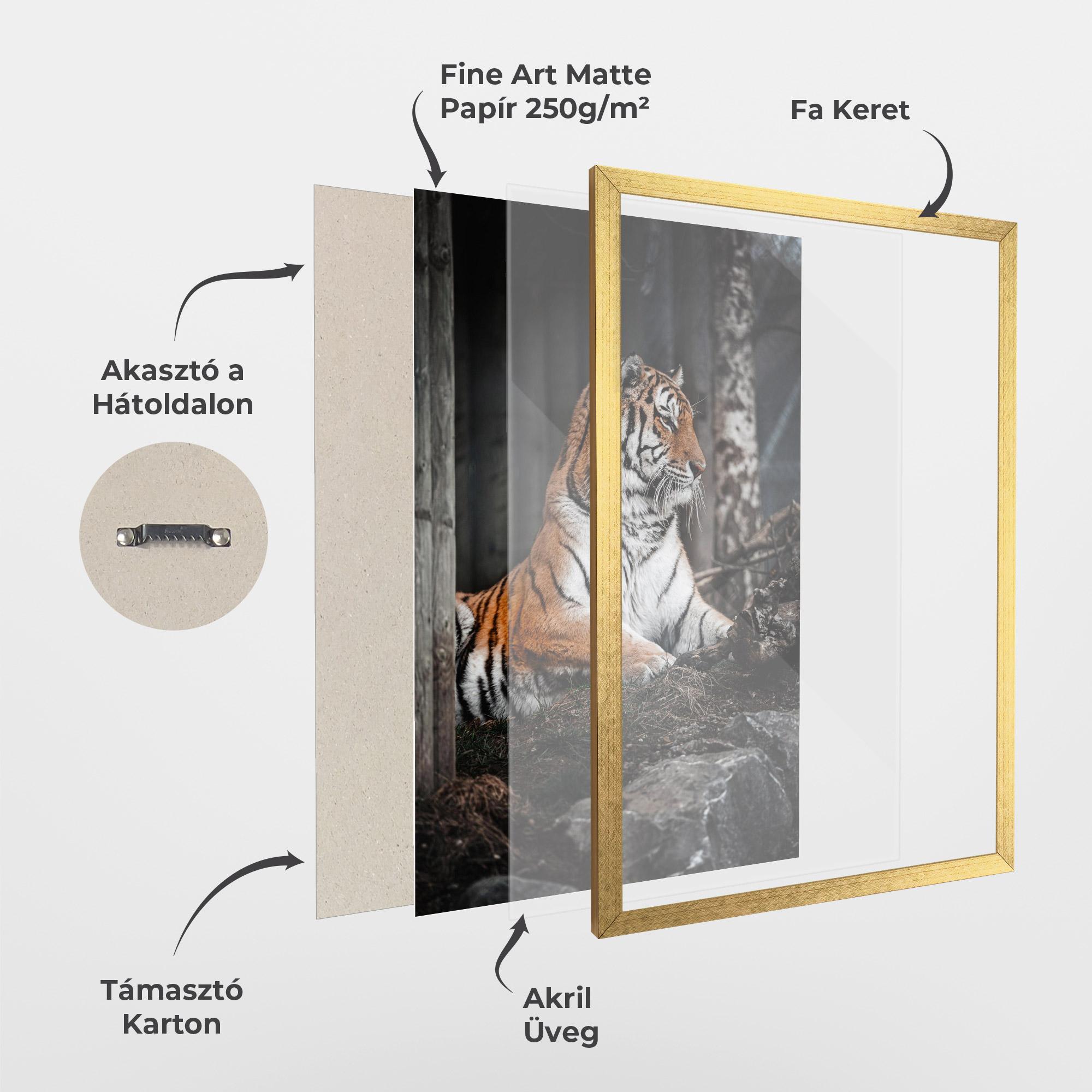 Keretezett Poszter Forest Tiger mockup 1