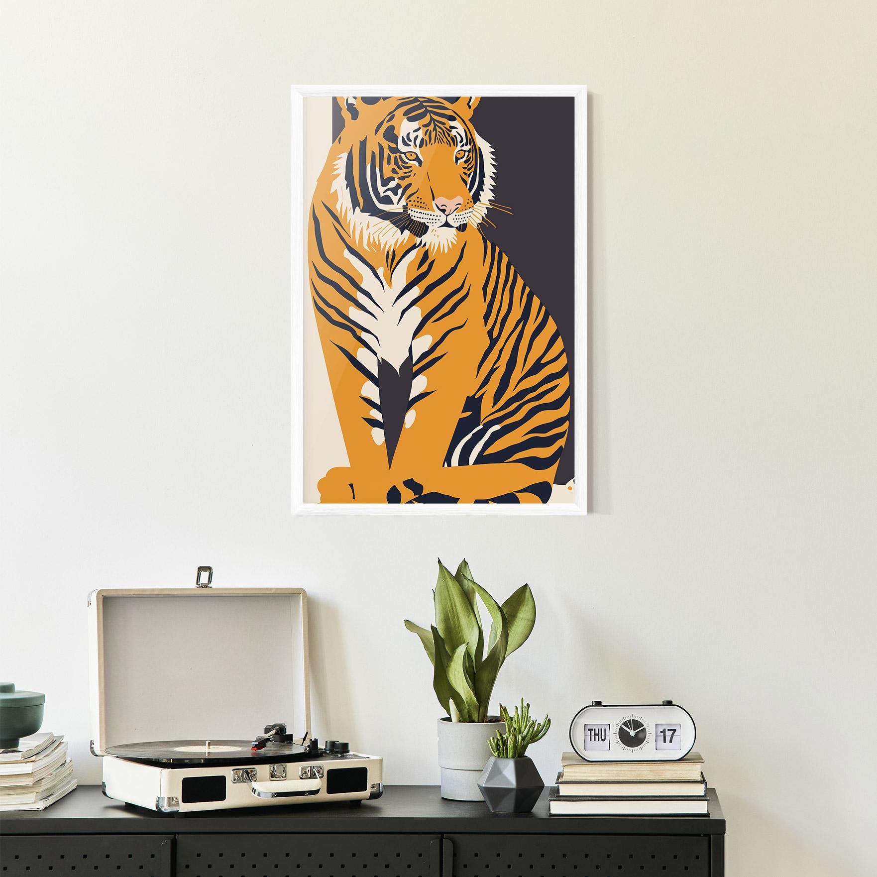 Keretezett Poszter Orange Tiger mockup 2