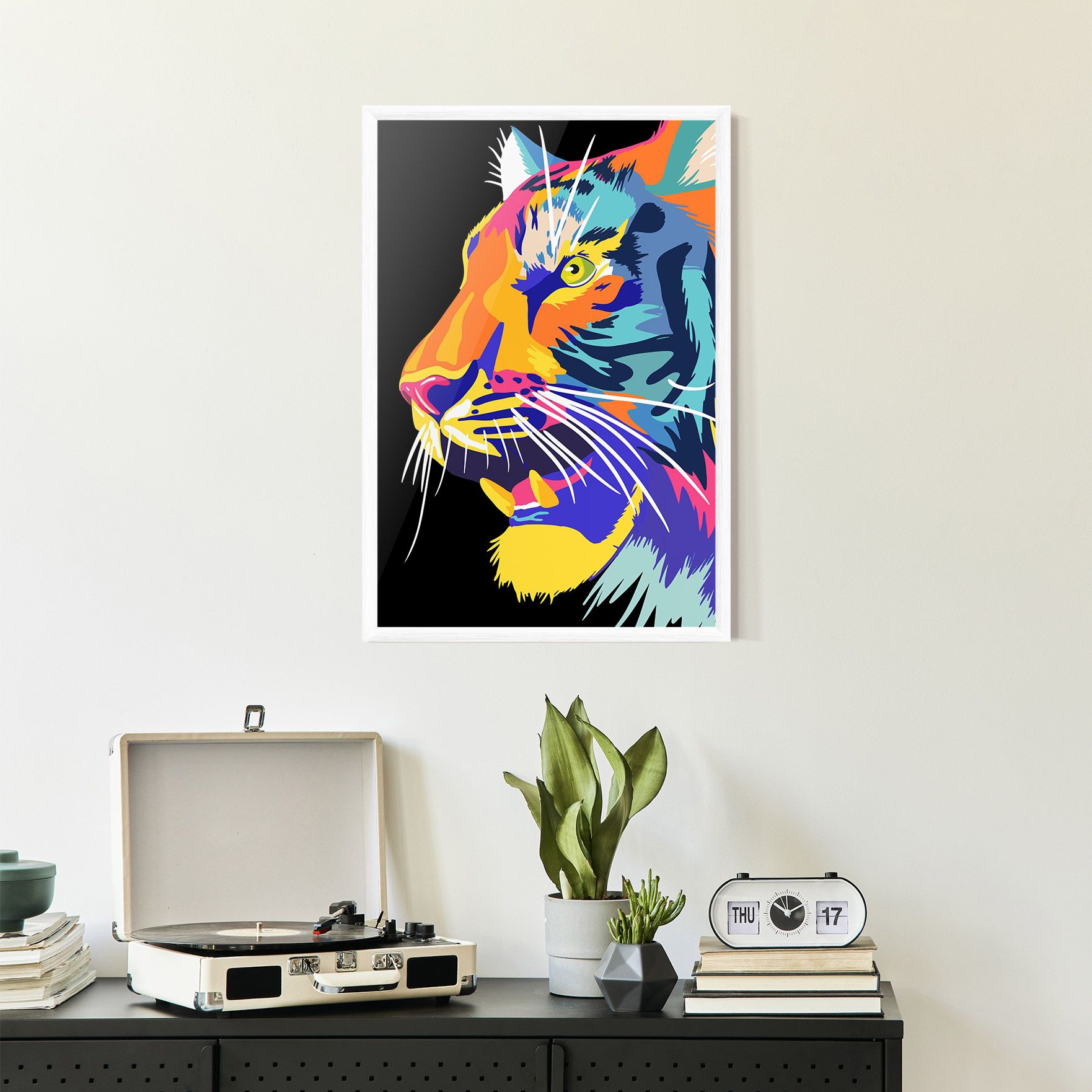 Pretty Colorful Tiger mockup 2