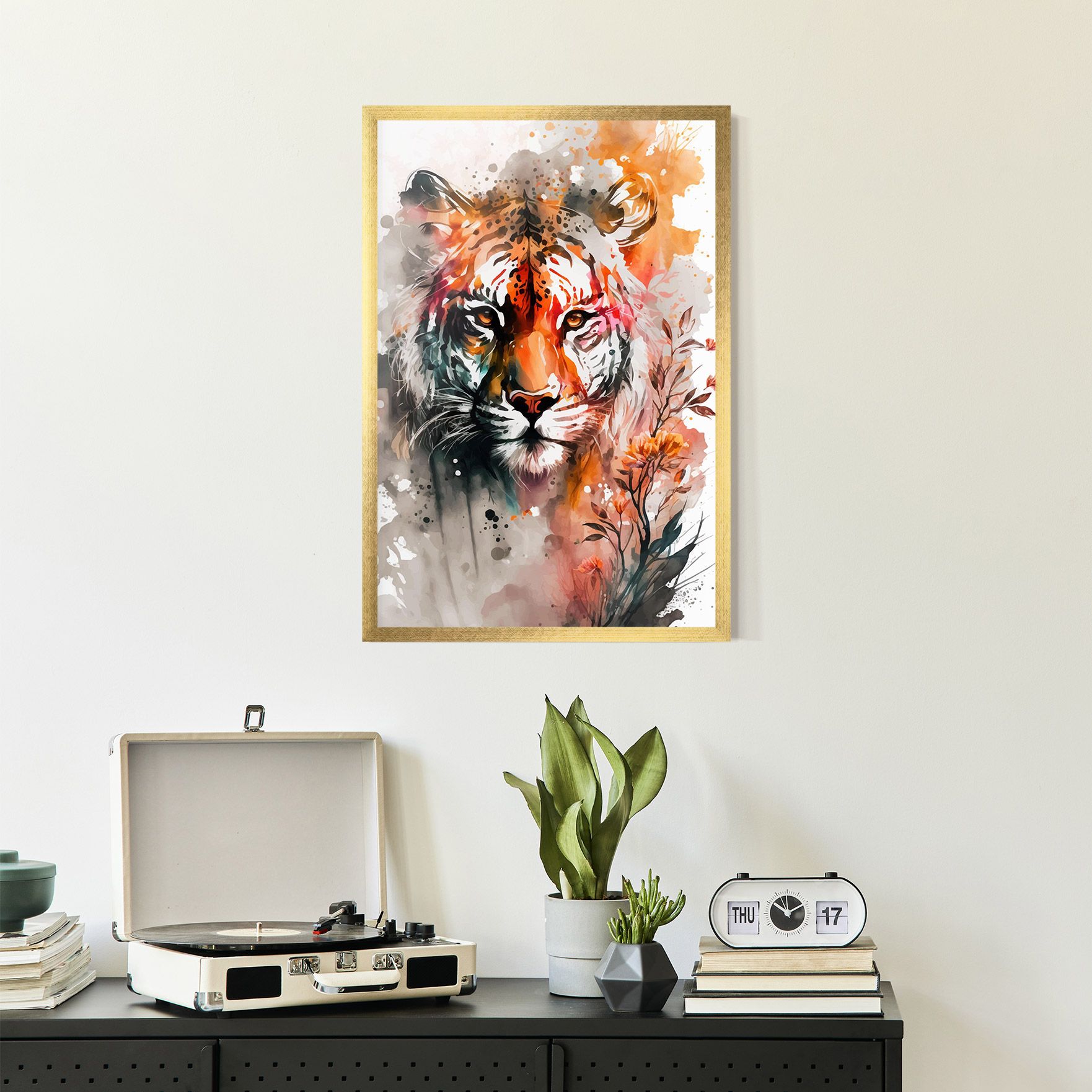 Orange Art Tiger mockup 2