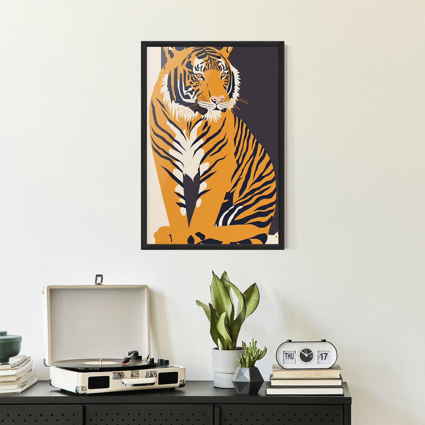 Keretezett Poszter Orange Tiger mockup 2