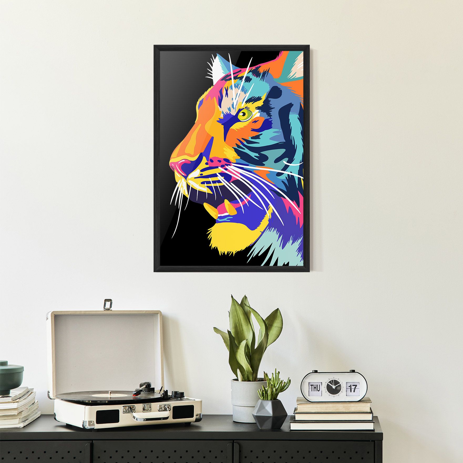Pretty Colorful Tiger mockup 2