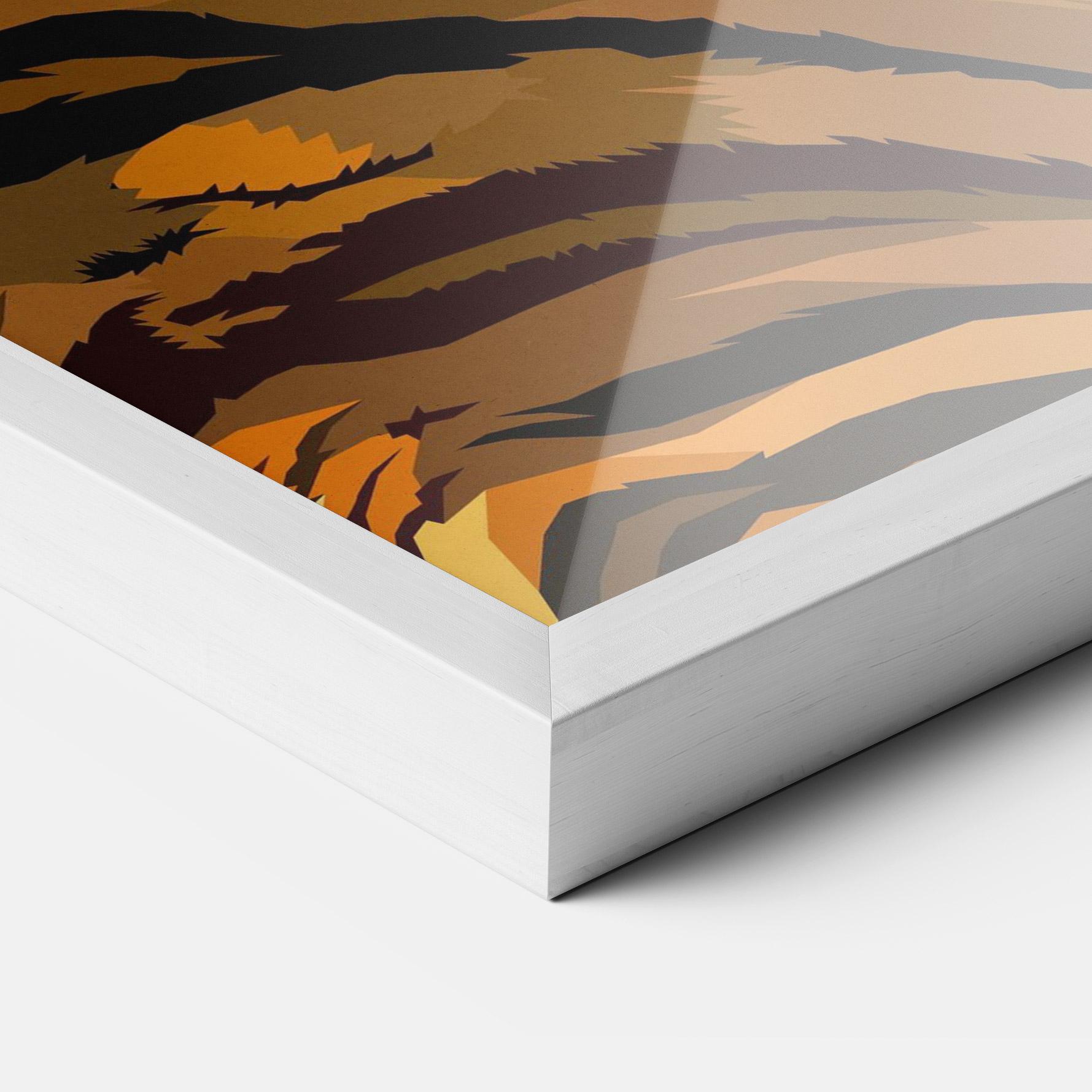 Keretezett Poszter Angry Tiger mockup 3