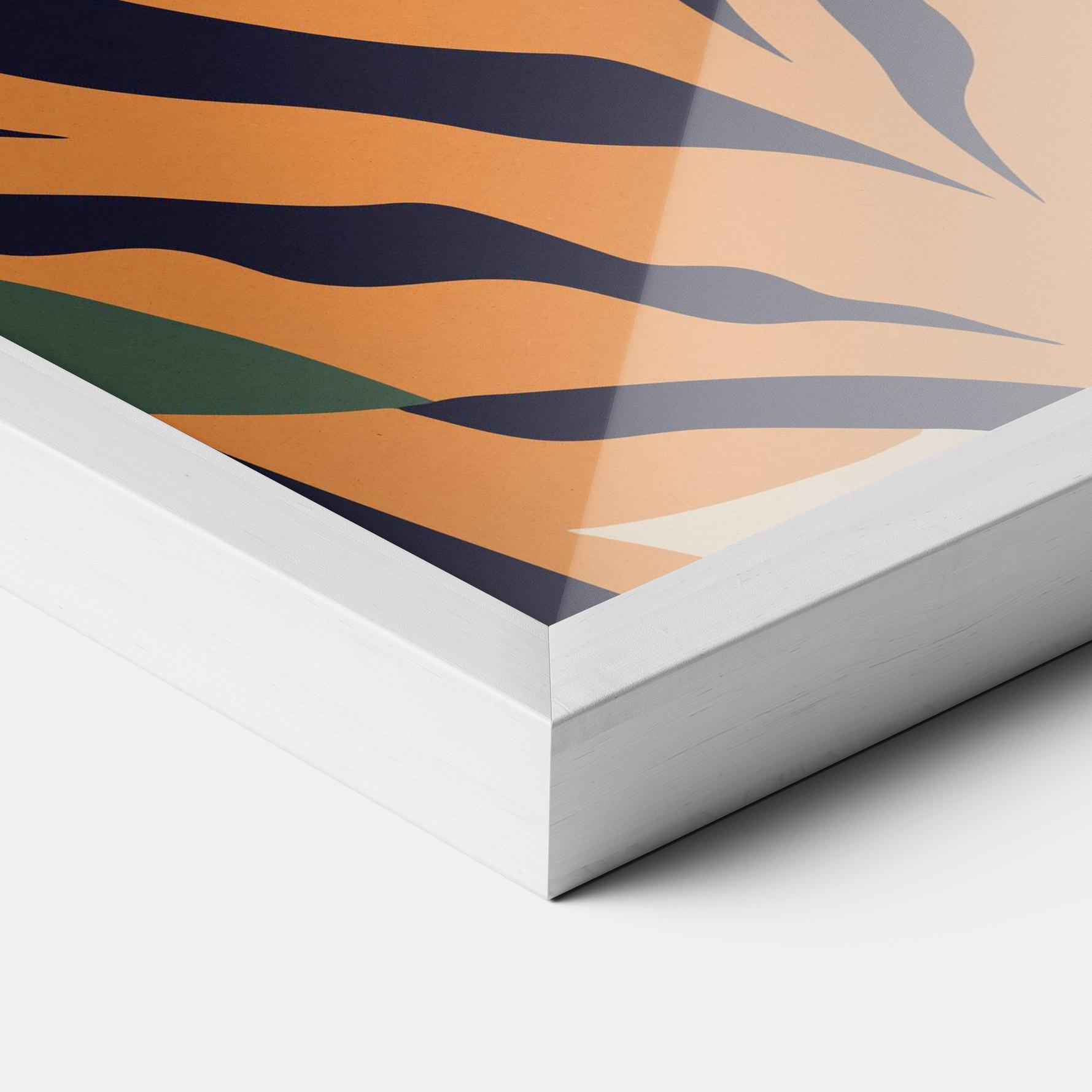 Keretezett Poszter Cartoon Style Tiger mockup 3