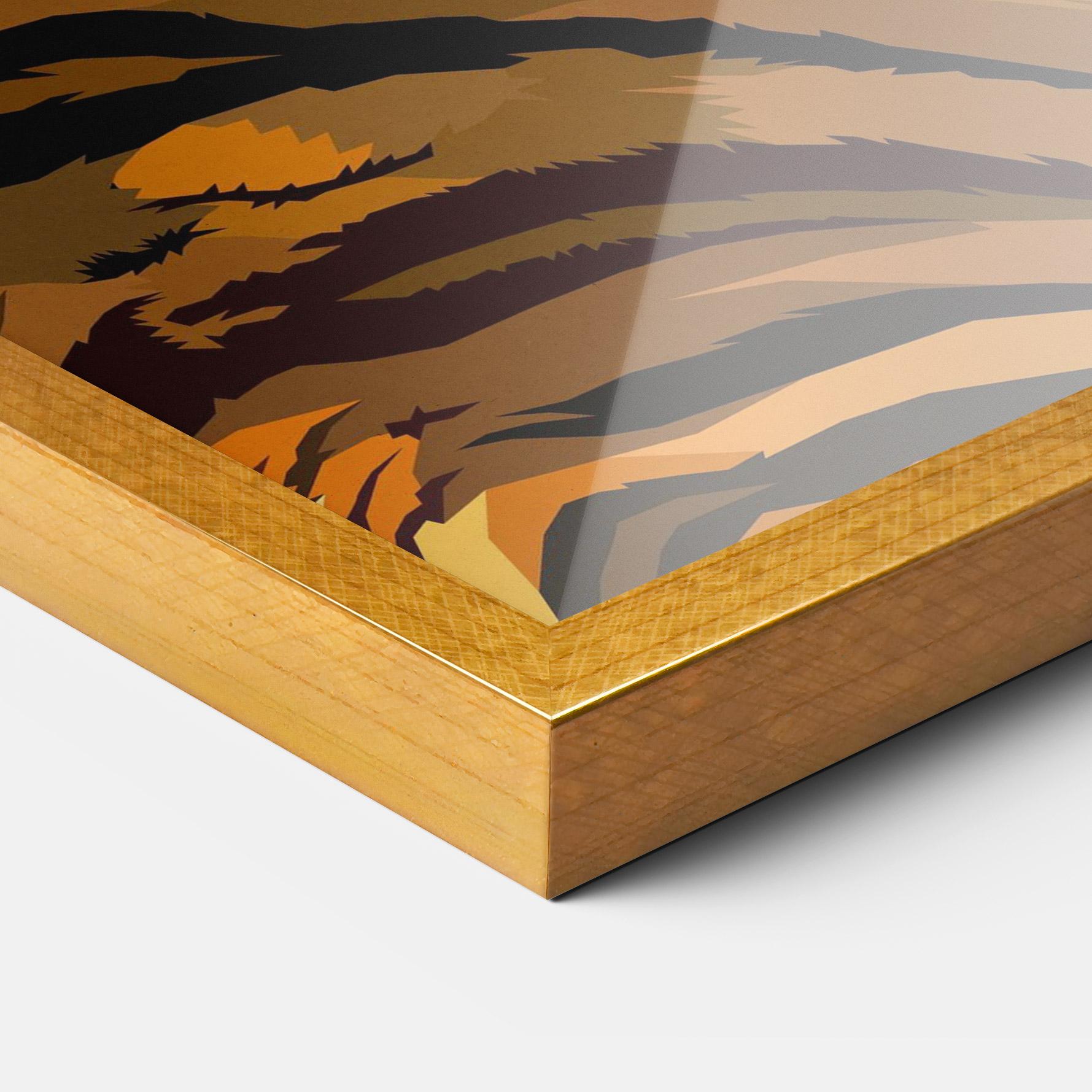 Keretezett Poszter Angry Tiger mockup 3