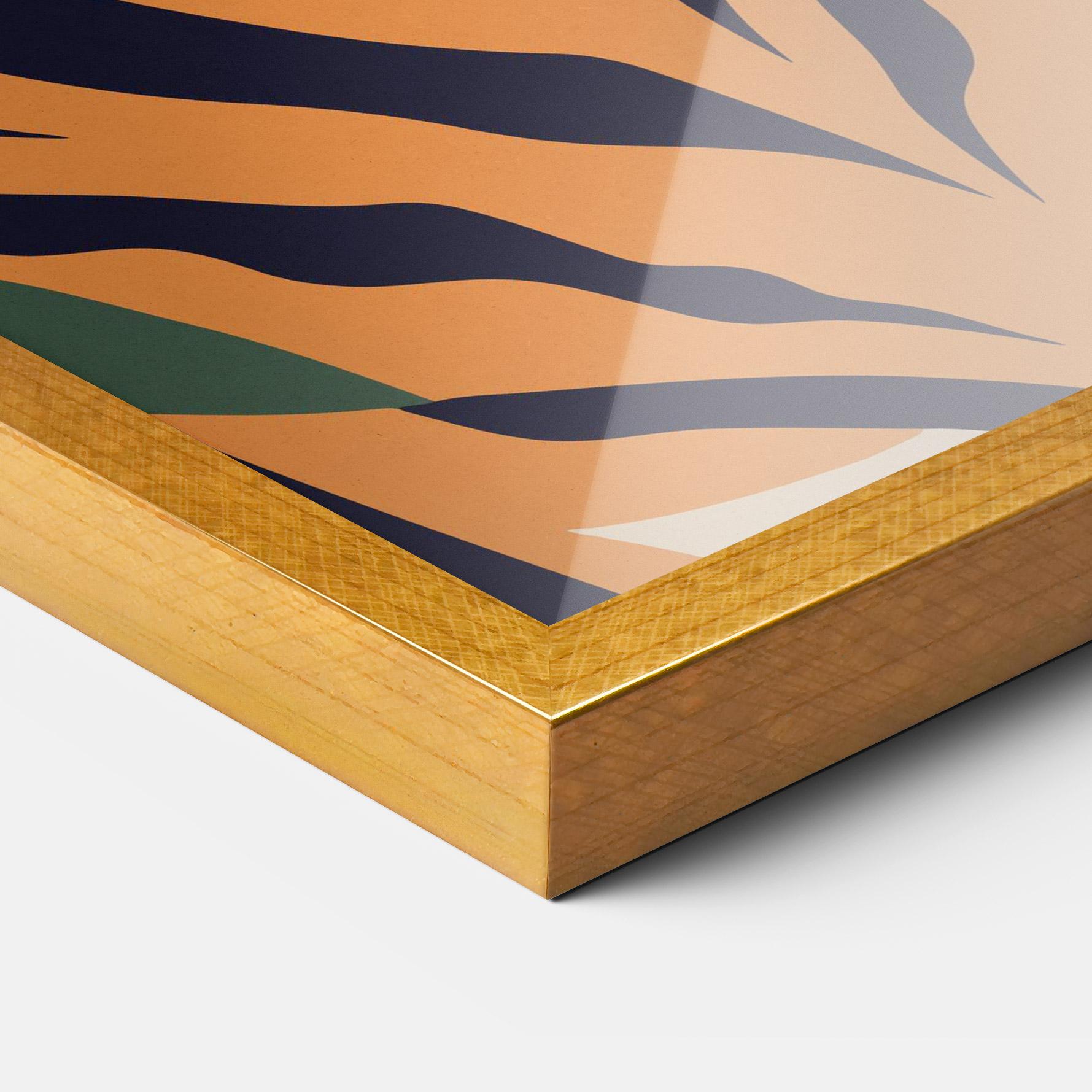 Keretezett Poszter Cartoon Style Tiger mockup 3