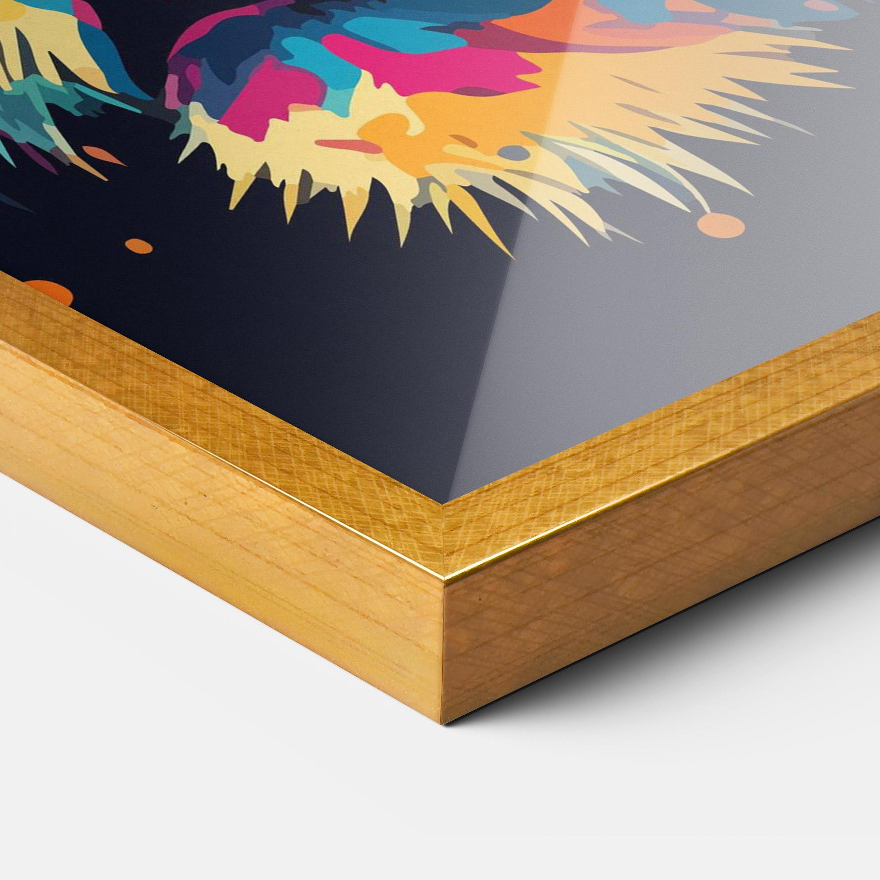 Keretezett Poszter Colorful Tiger mockup 3