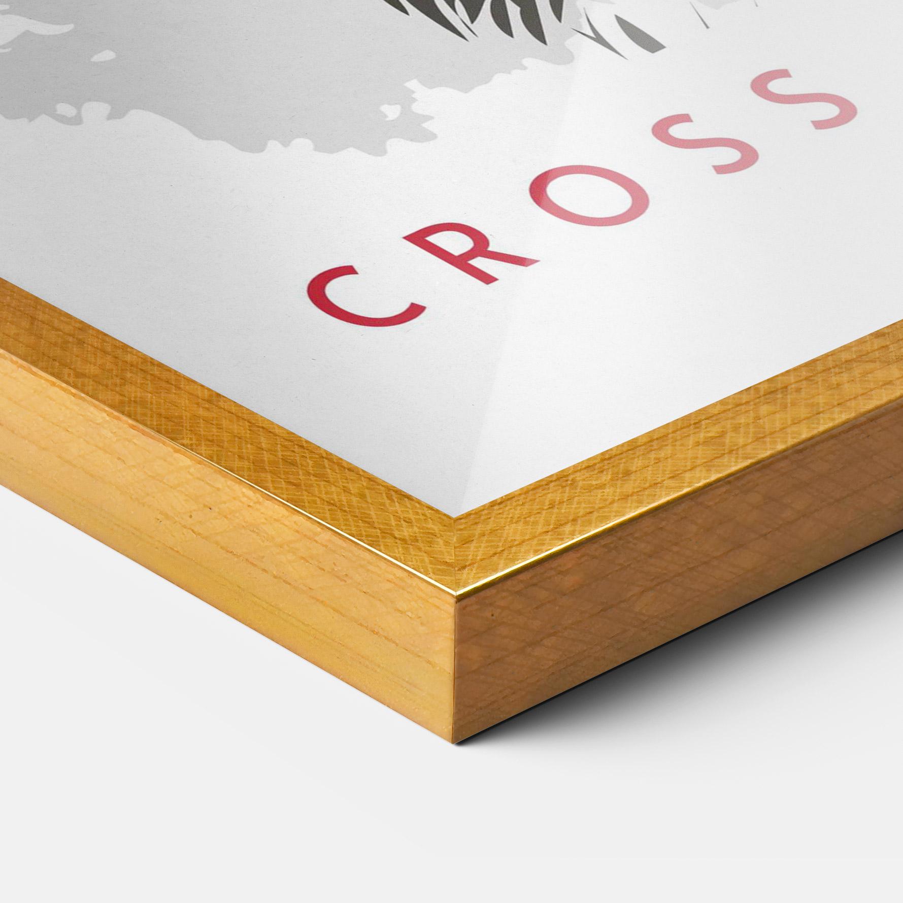 Keretezett Poszter Cross The Fear mockup 3