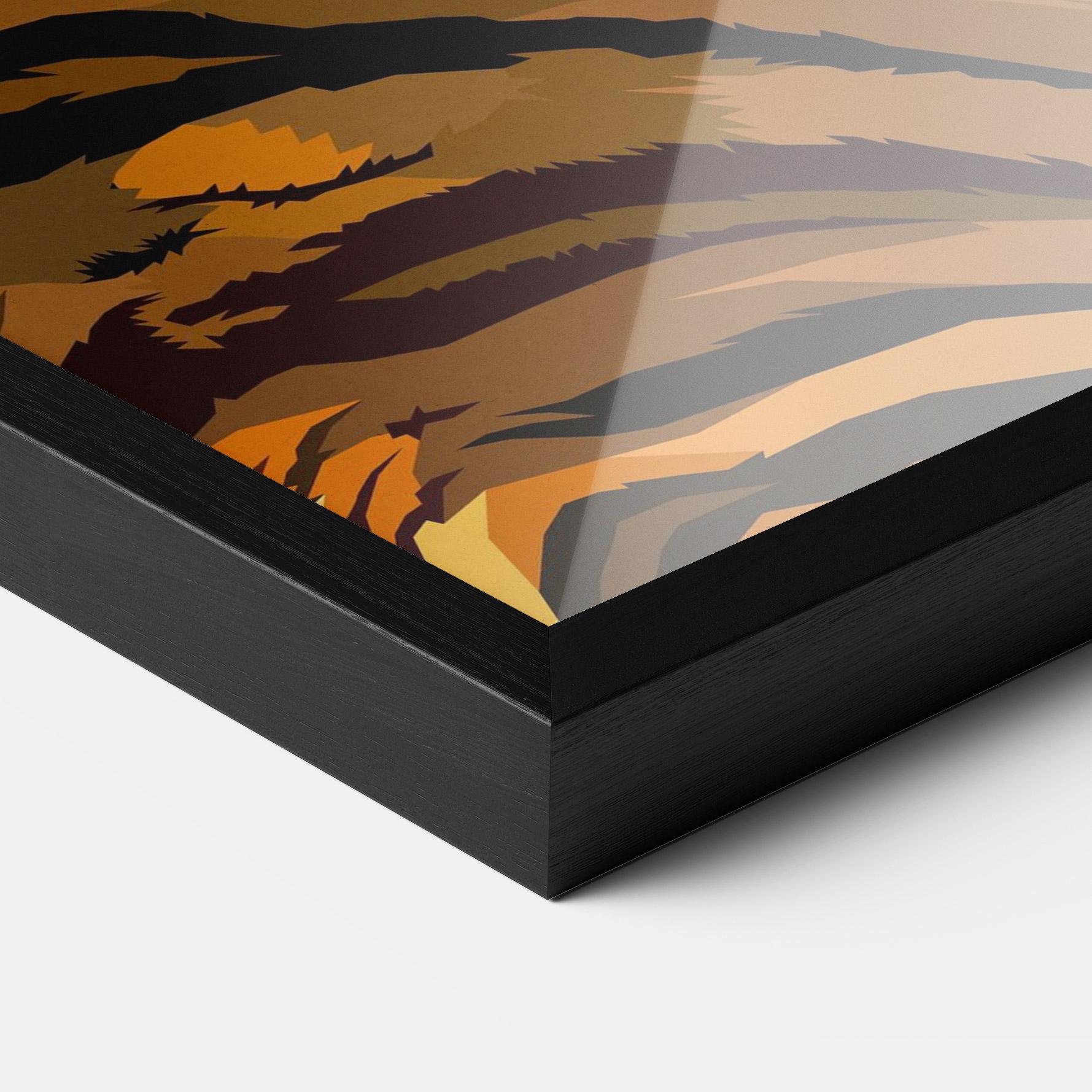 Keretezett Poszter Angry Tiger mockup 3