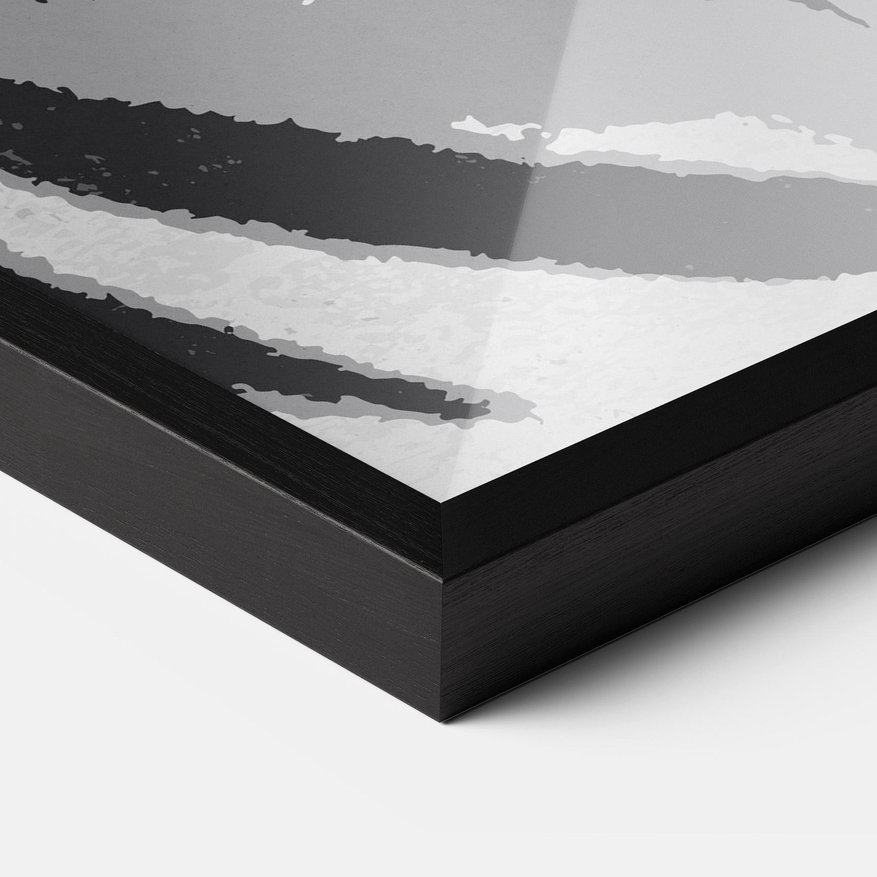 Keretezett Poszter Grey Tiger Head mockup 3