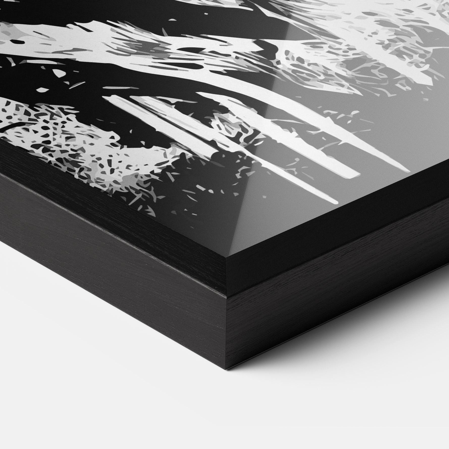 Keretezett Poszter White Ink Tiger mockup 3