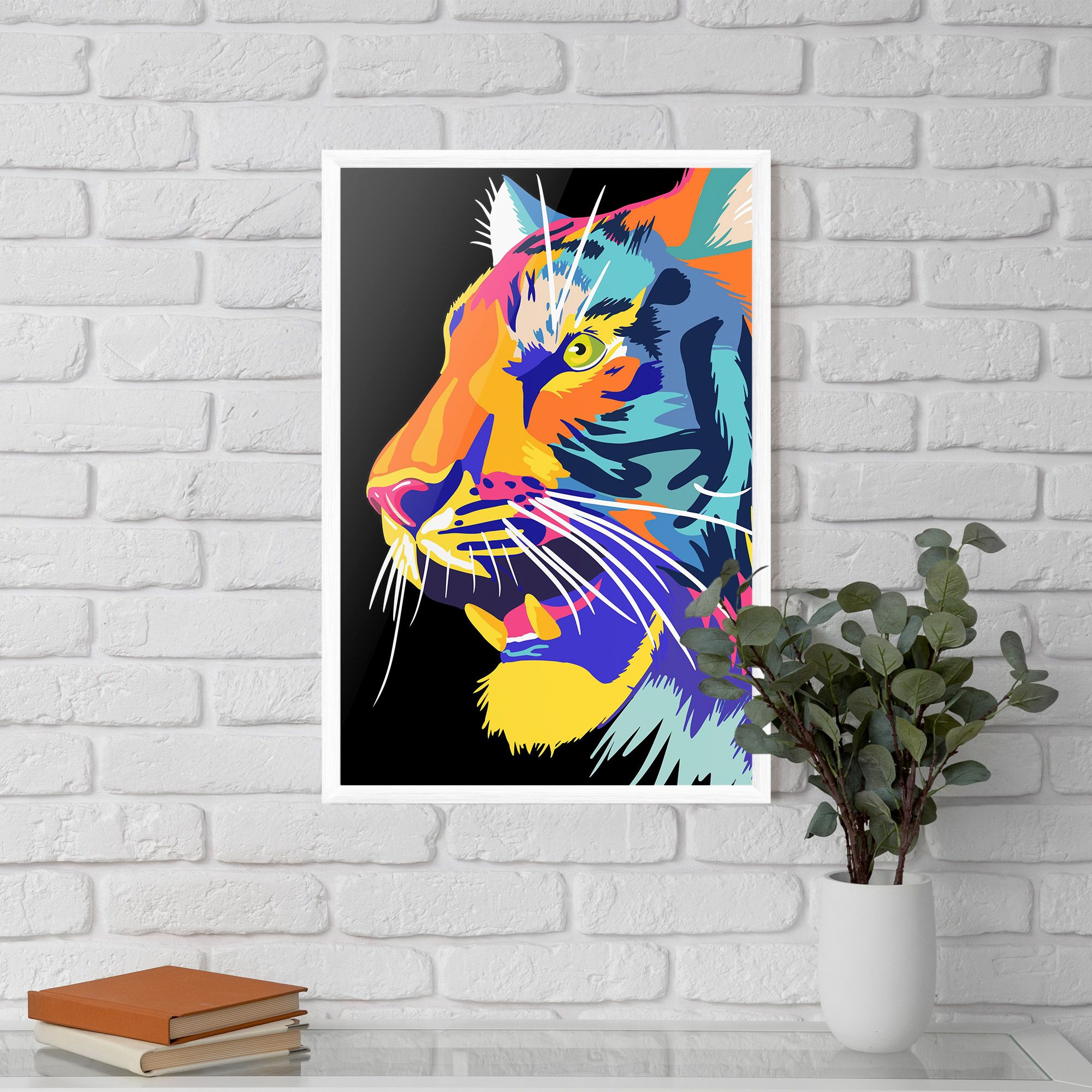Pretty Colorful Tiger mockup 5