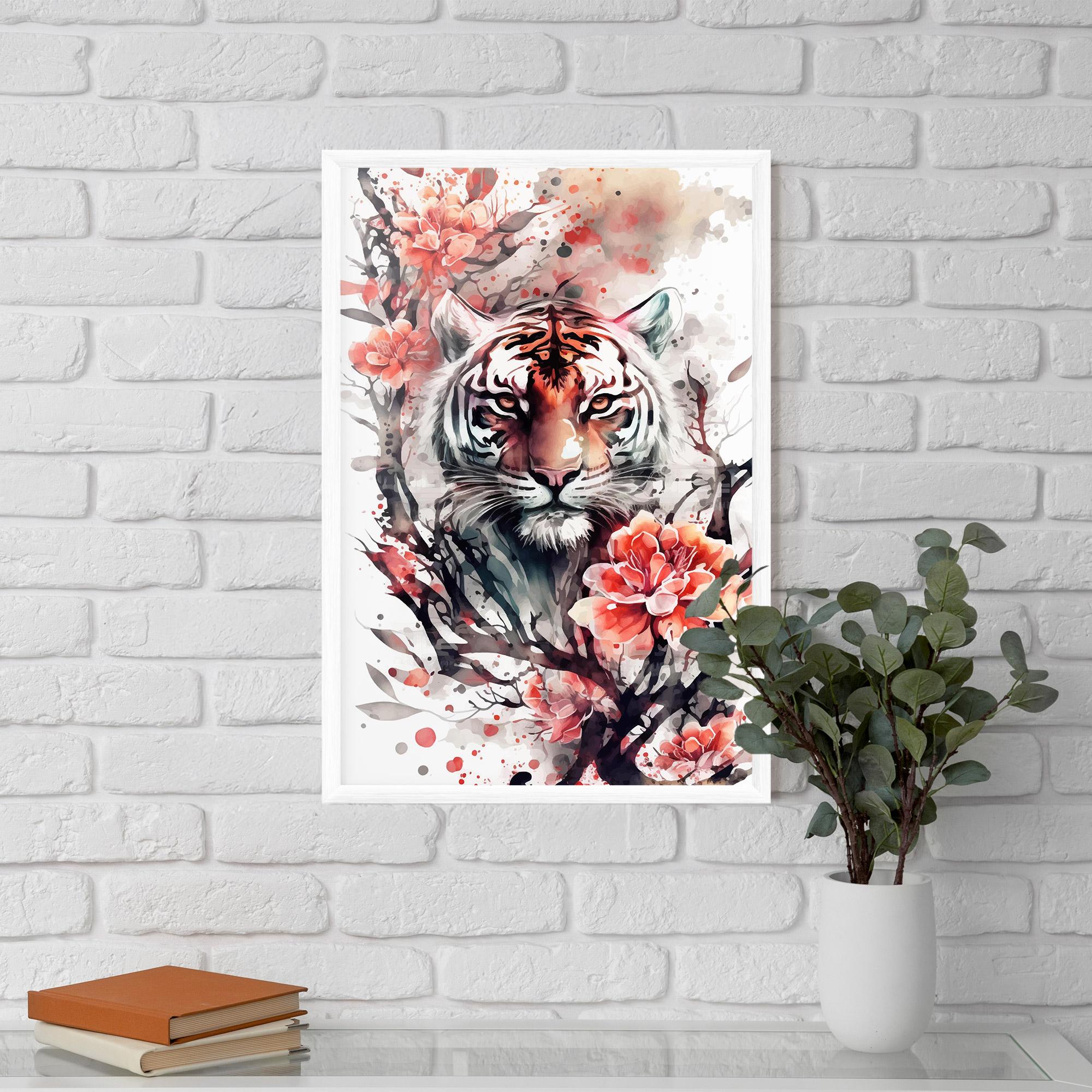 Keretezett Poszter Red Tiger mockup 5