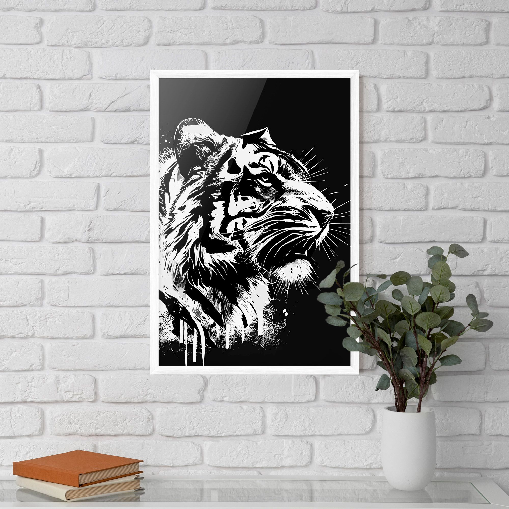 White Ink Tiger mockup 5