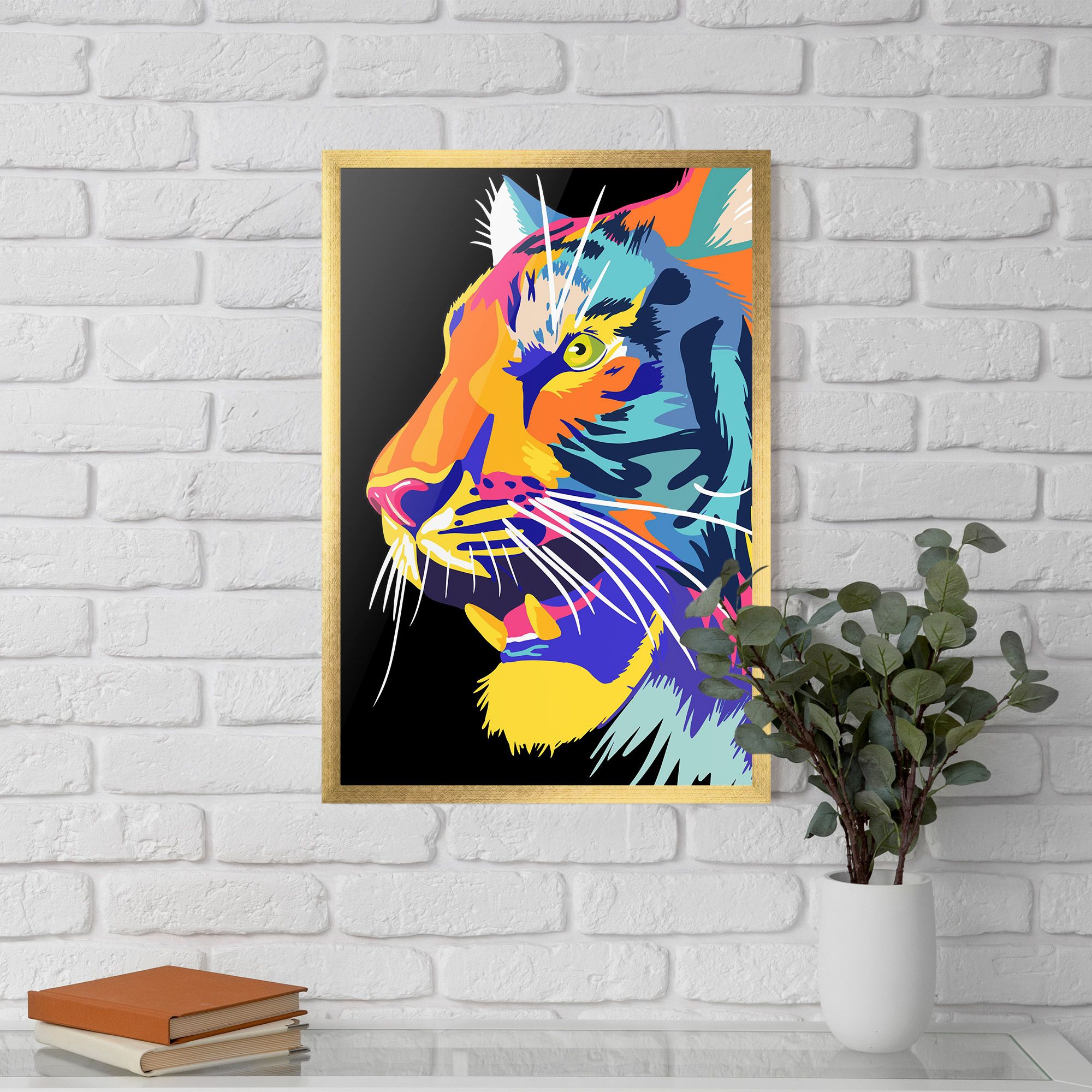 Pretty Colorful Tiger mockup 5