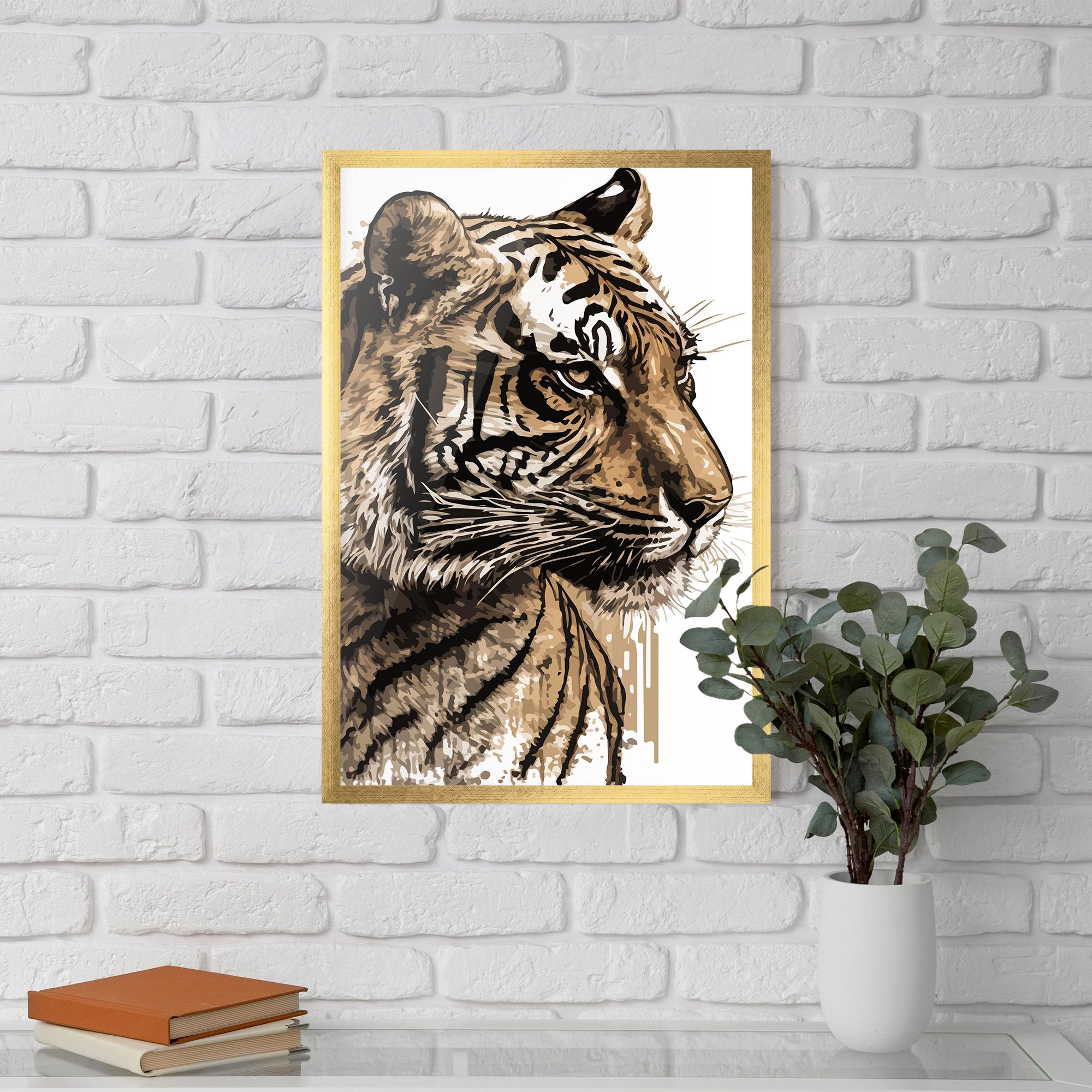 Pretty Tiger Art mockup 5