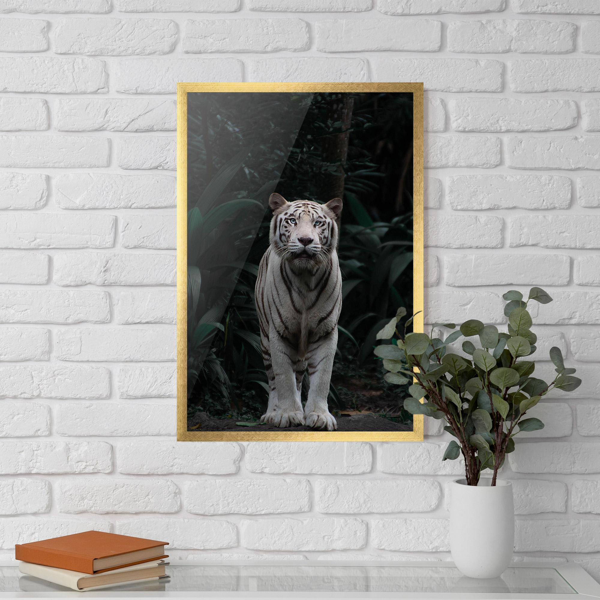 Keretezett Poszter White Tiger mockup 5