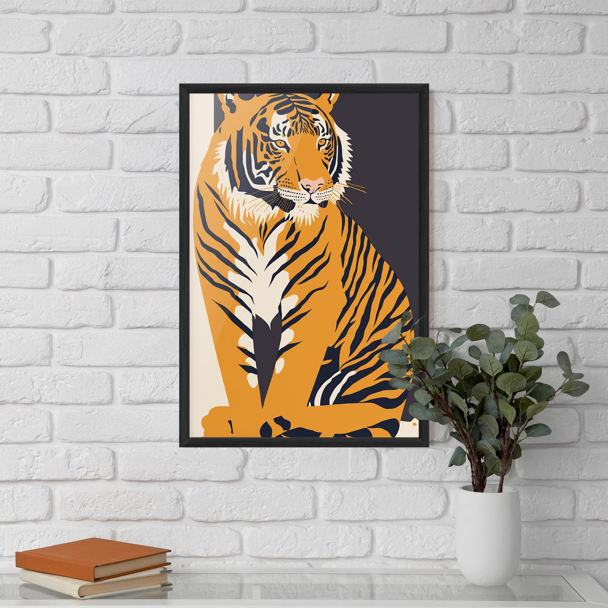 Keretezett Poszter Orange Tiger mockup 5