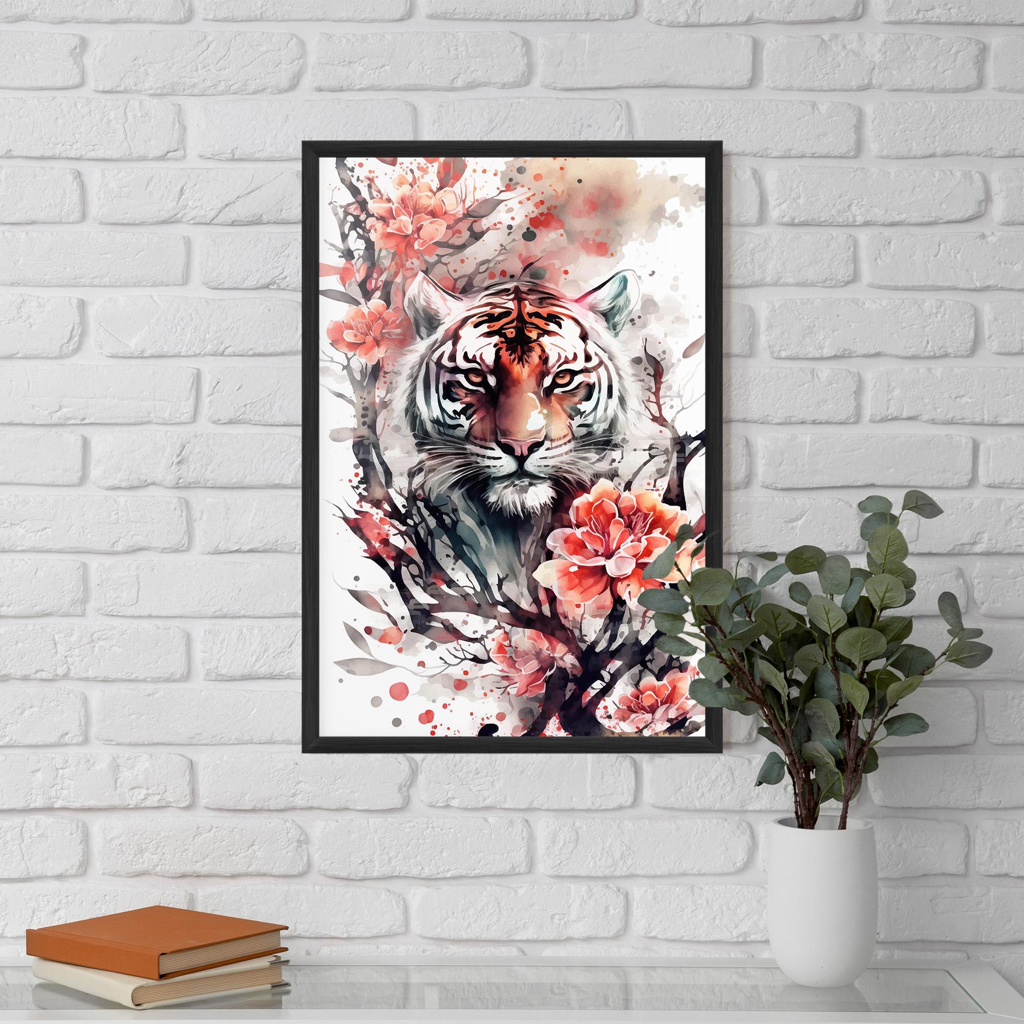 Keretezett Poszter Red Tiger mockup 5
