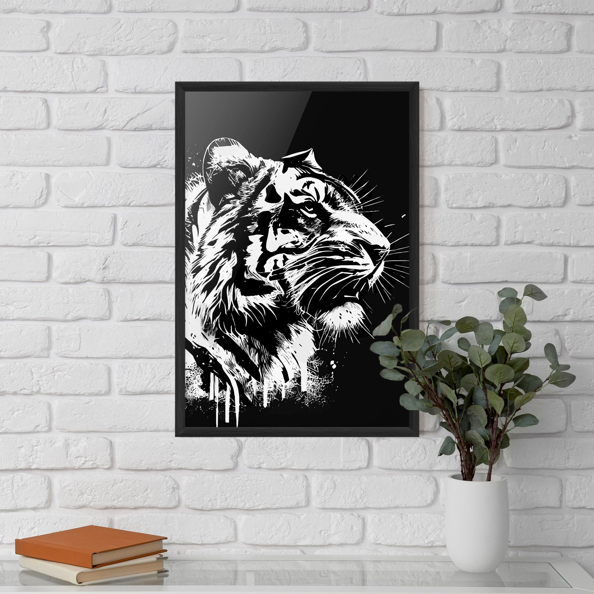 White Ink Tiger mockup 5