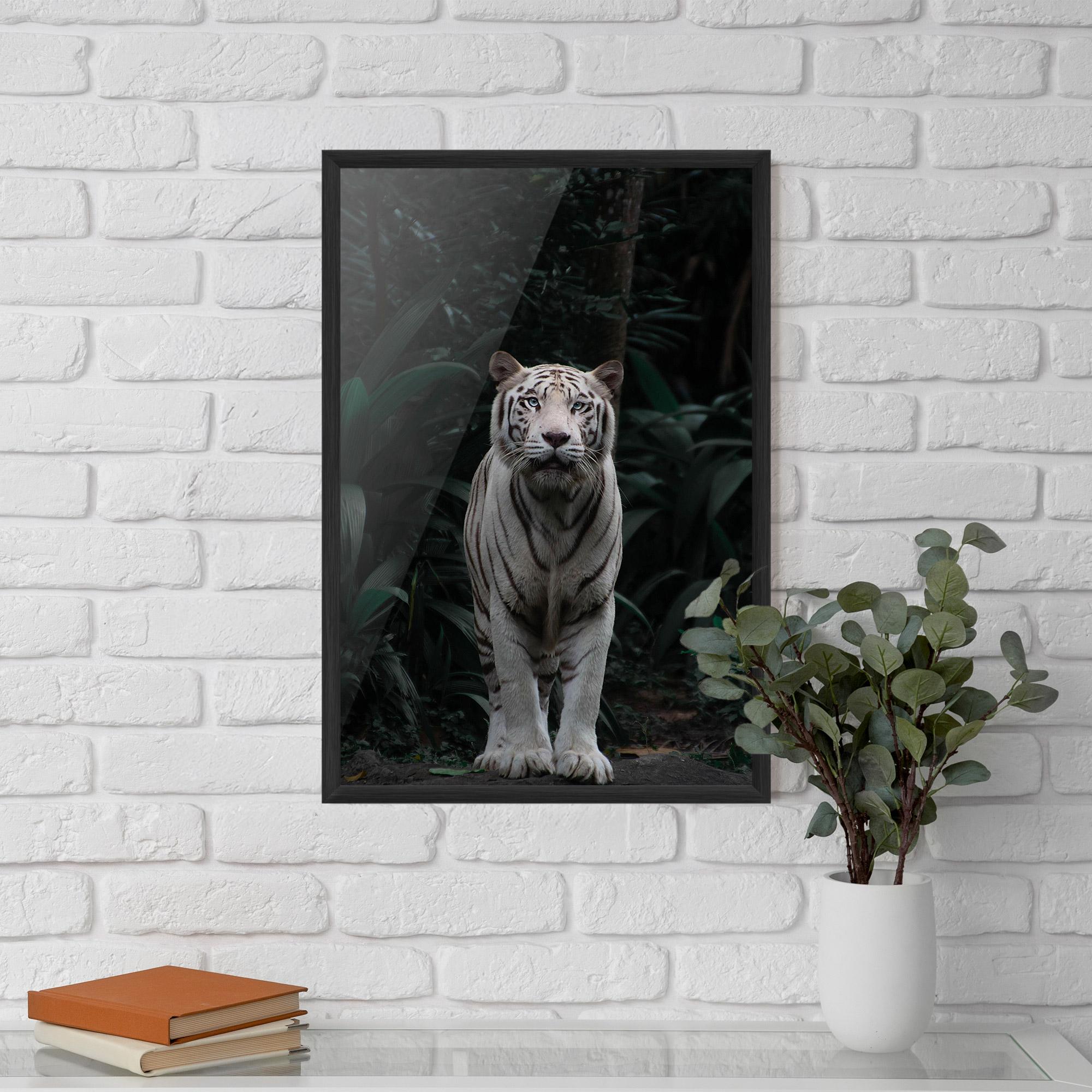 Keretezett Poszter White Tiger mockup 5