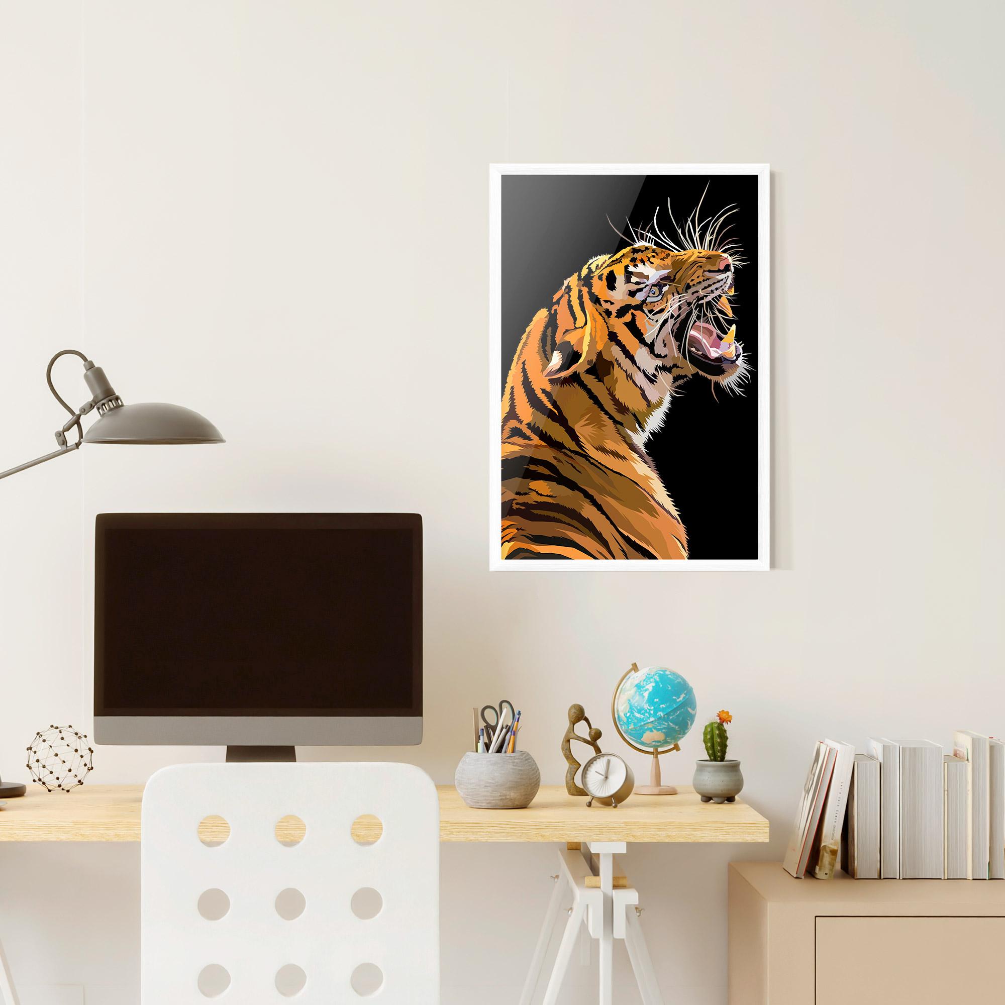 Keretezett Poszter Angry Tiger mockup 6