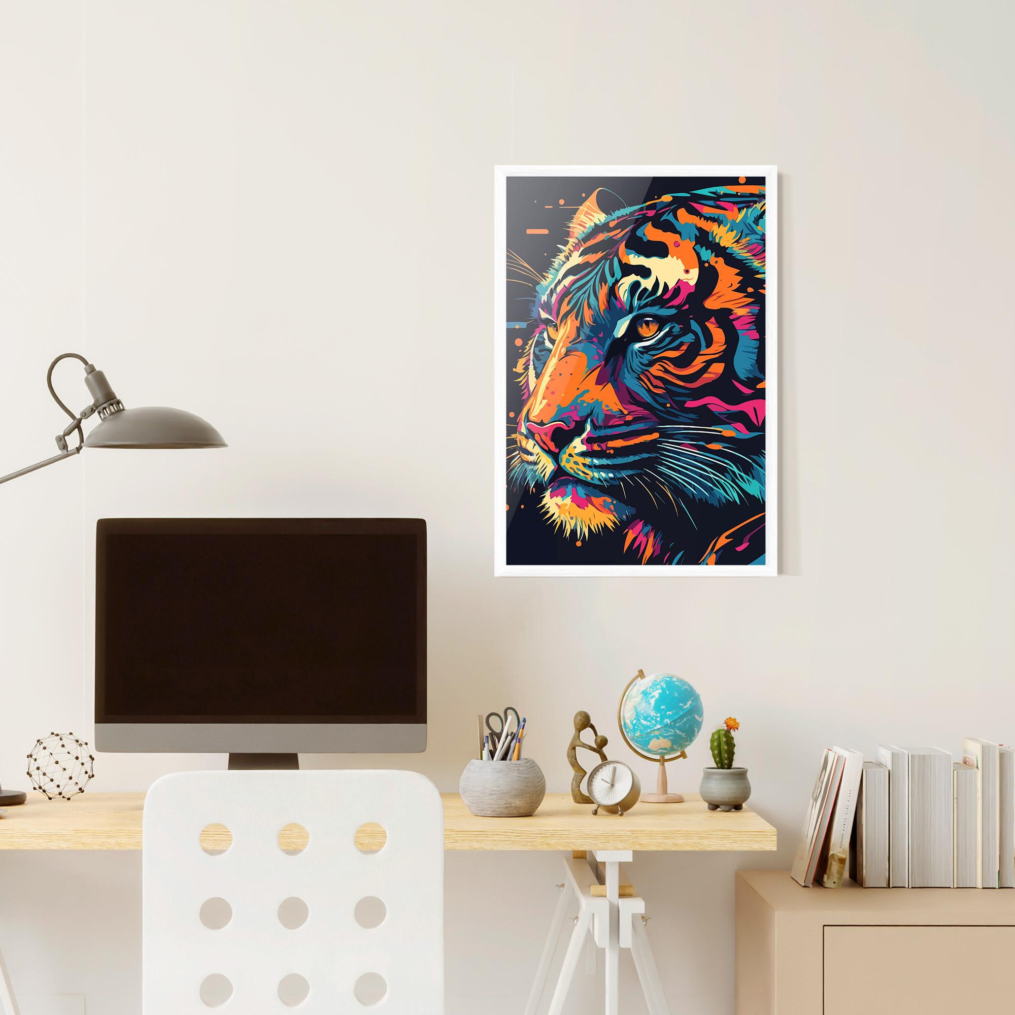 Keretezett Poszter Colorful Tiger mockup 6