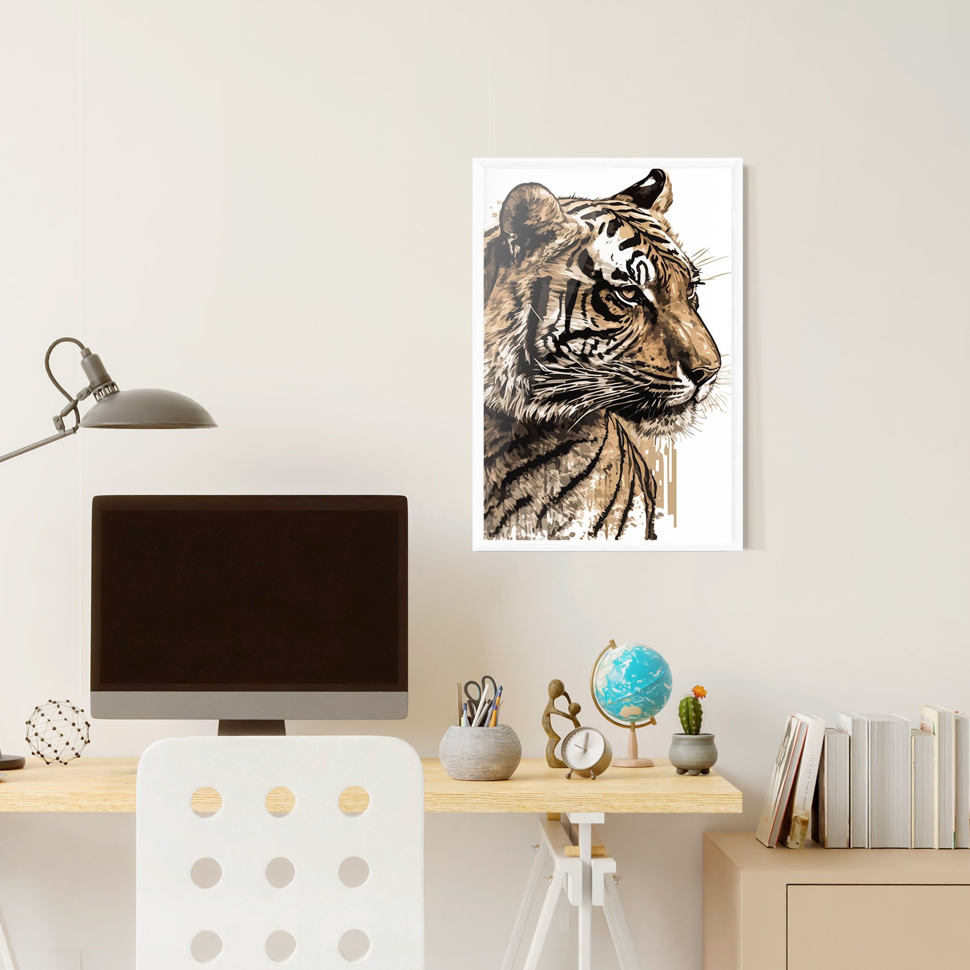 Pretty Tiger Art mockup 6