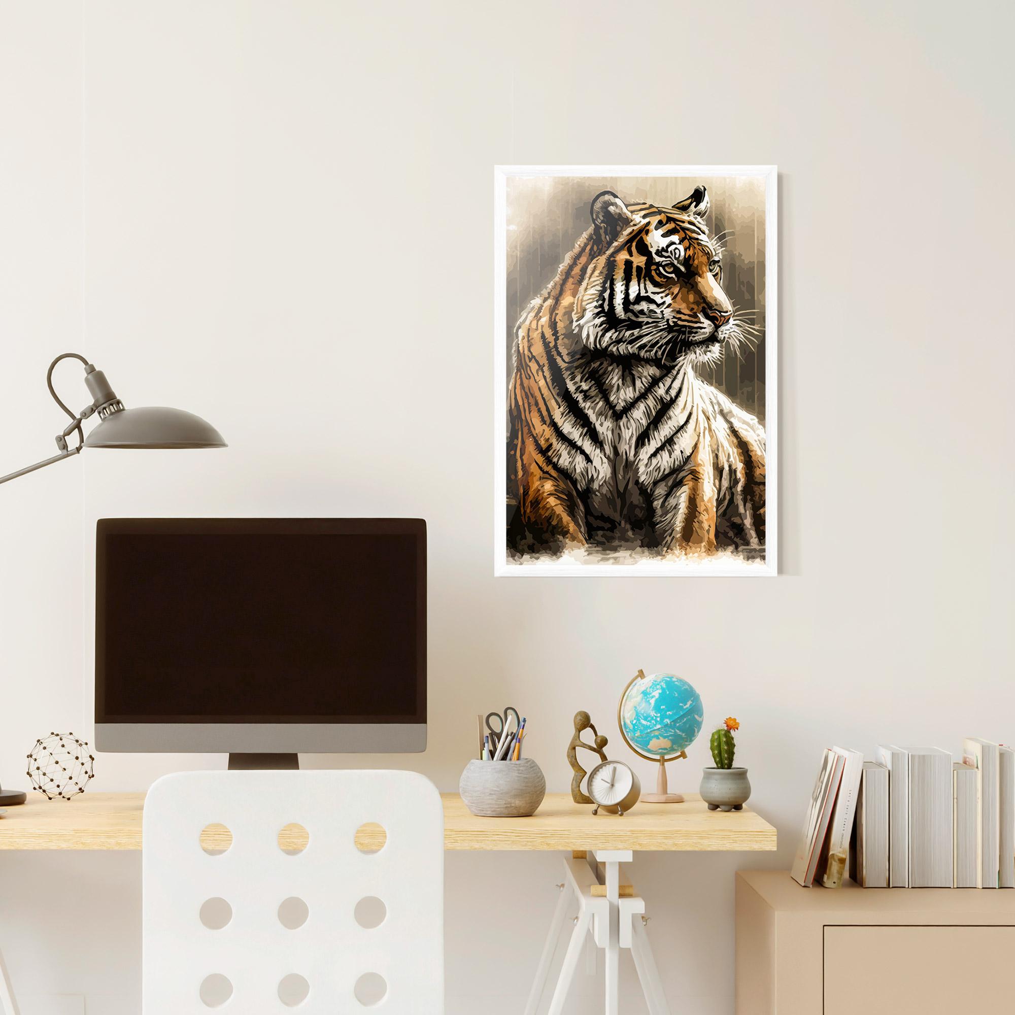 Keretezett Poszter Rain Tiger mockup 6