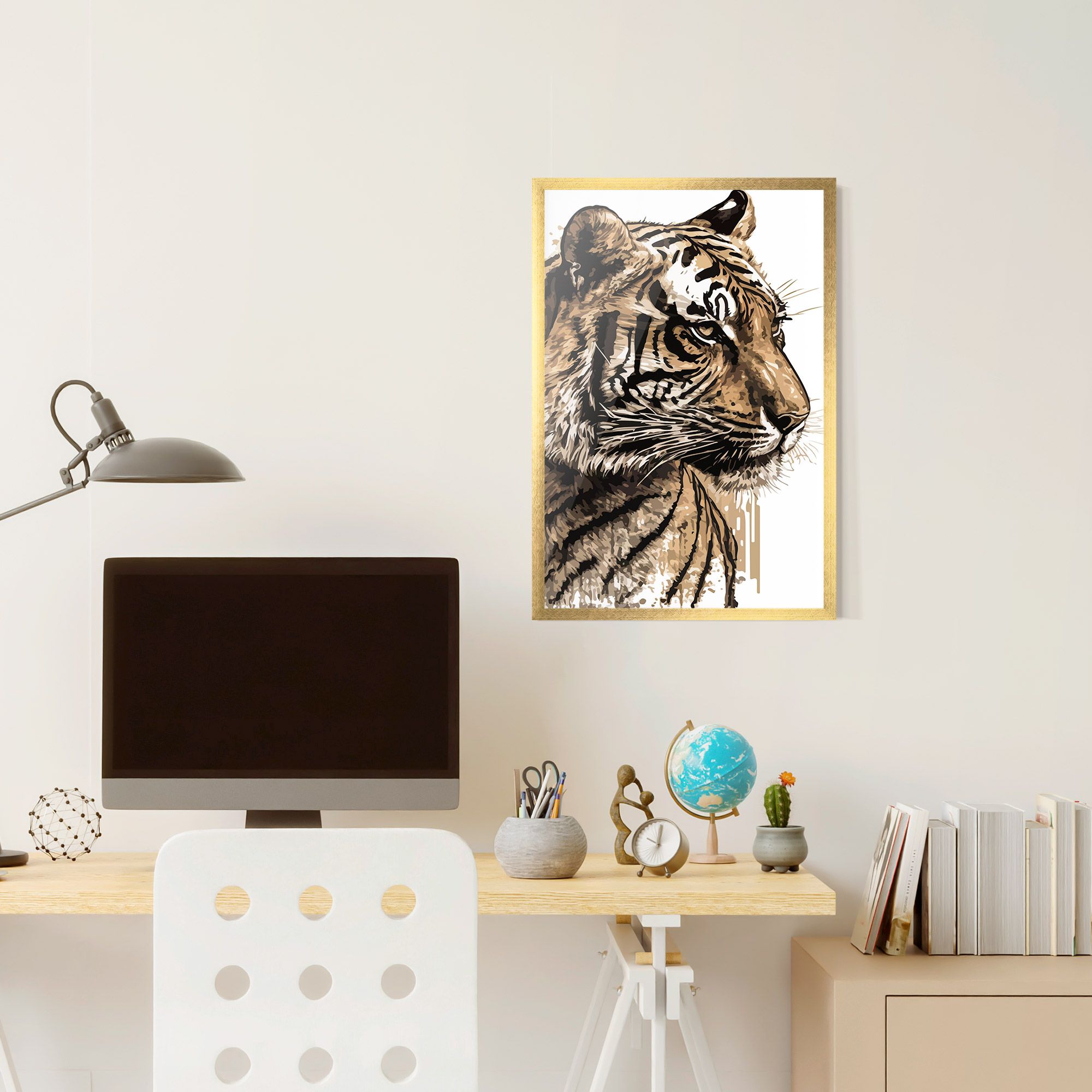 Pretty Tiger Art mockup 6