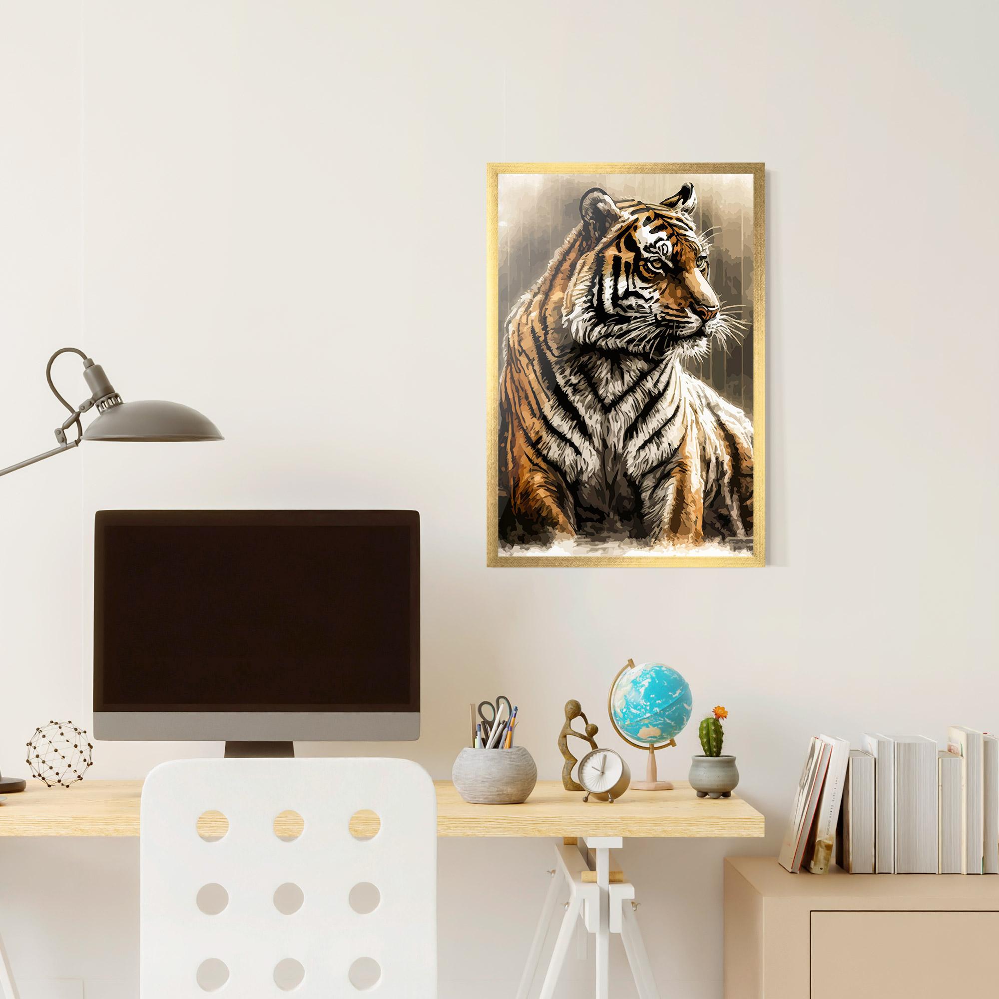 Keretezett Poszter Rain Tiger mockup 6
