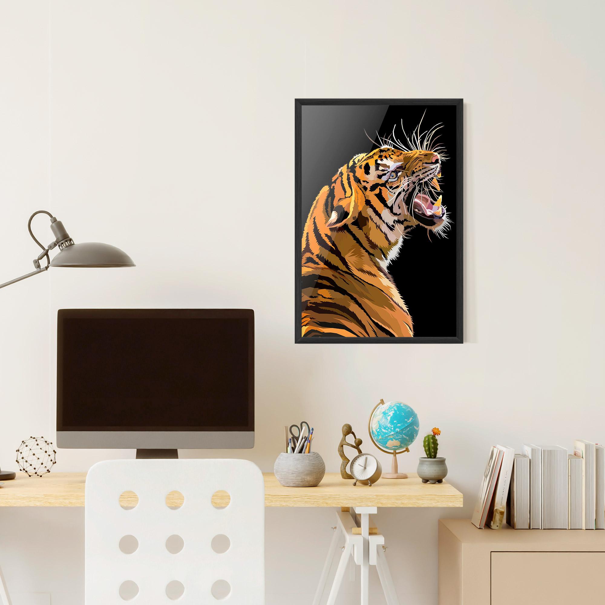 Keretezett Poszter Angry Tiger mockup 6
