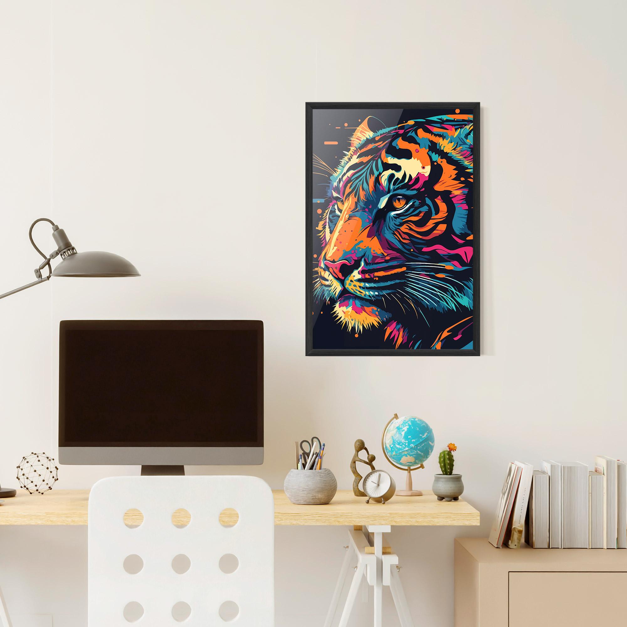 Keretezett Poszter Colorful Tiger mockup 6