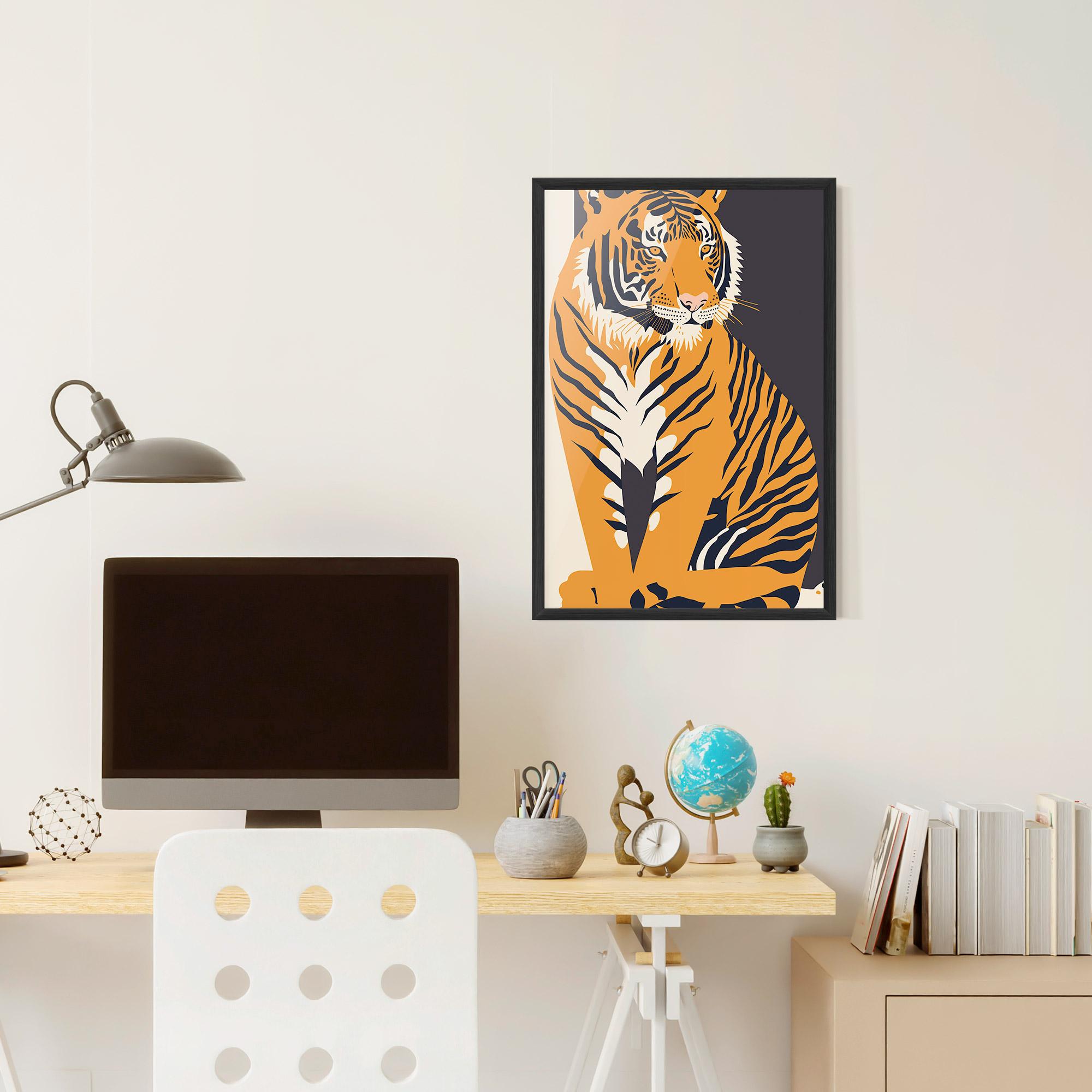 Keretezett Poszter Orange Tiger mockup 6